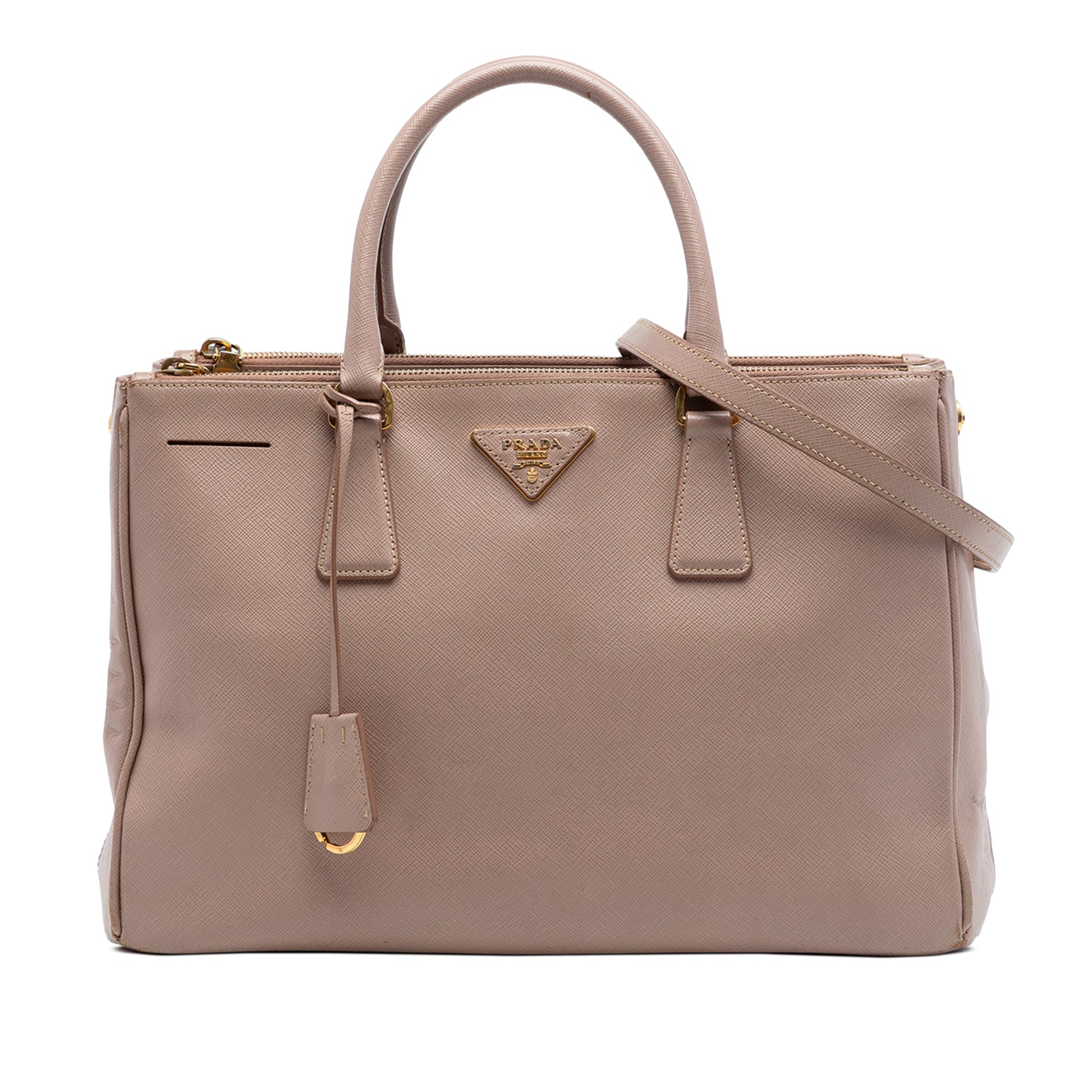 Prada Medium Saffiano Lux Galleria Double Zip Tote
