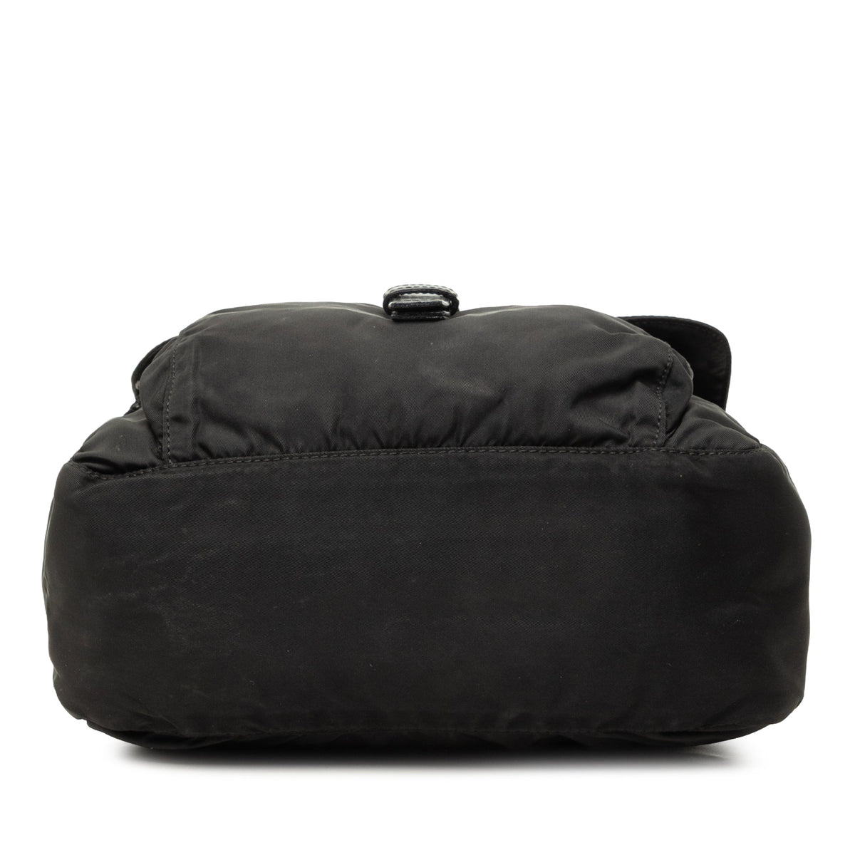 Prada Tessuto Zip Buckle Messenger Bag — Black