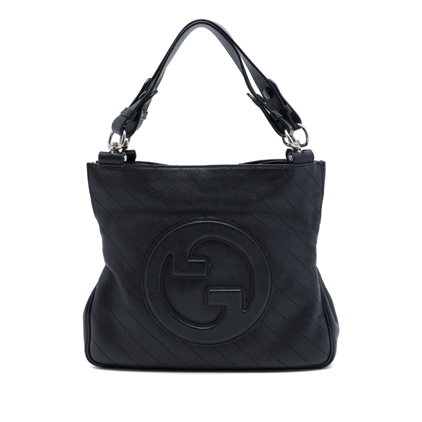 Gucci Small Diagonal Stitched Calfskin Blondie Satchel