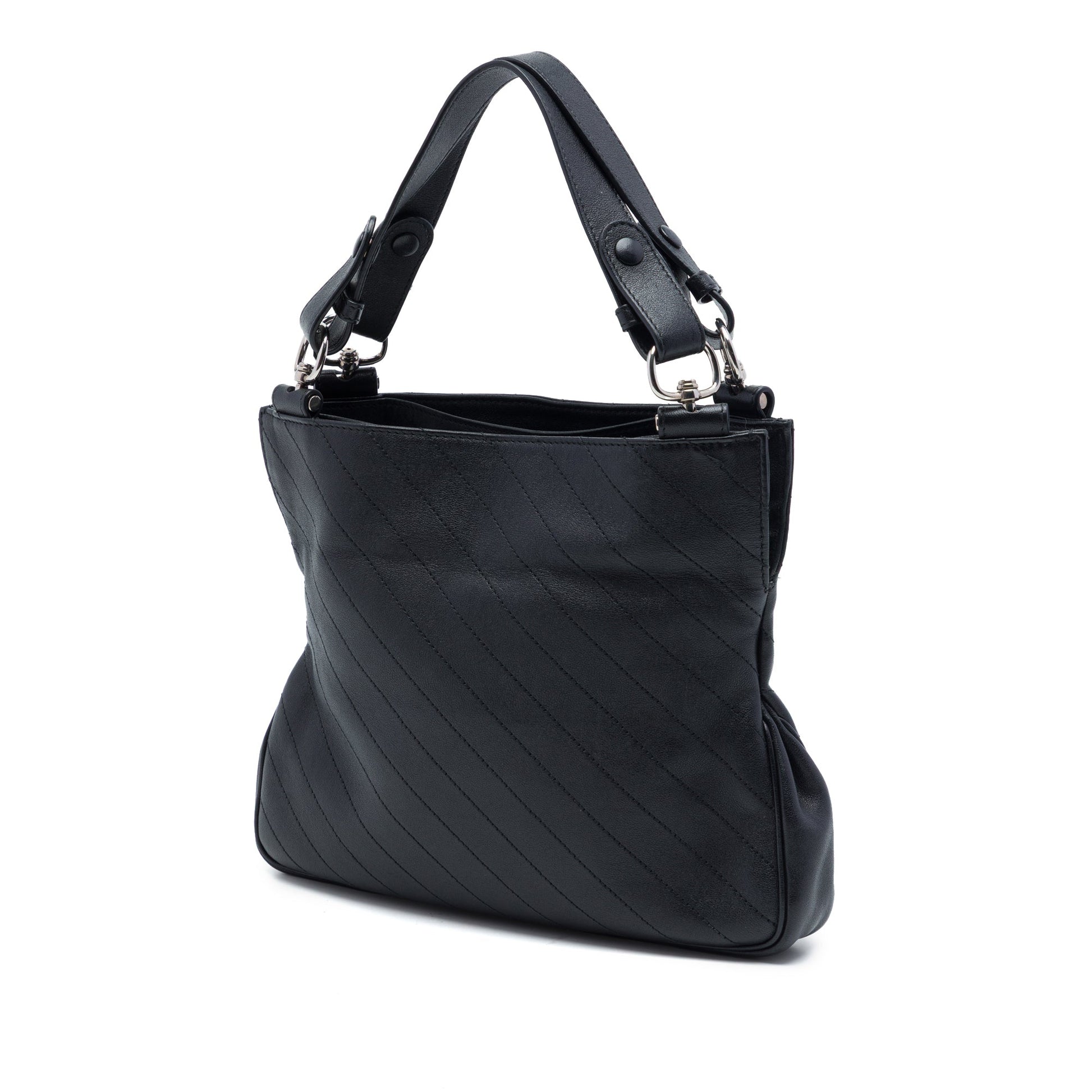 Gucci Small Diagonal Stitched Calfskin Blondie Satchel