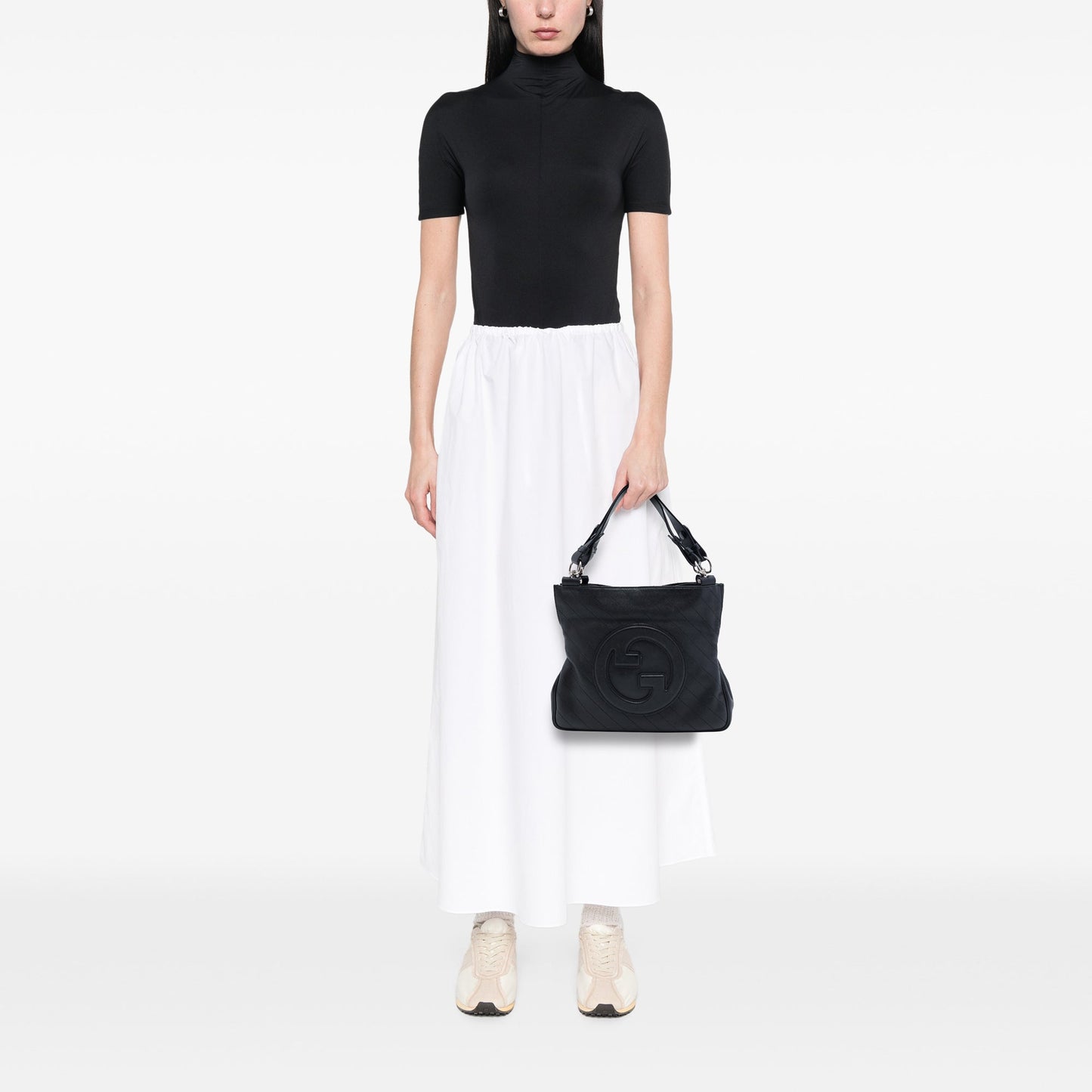 Gucci Small Diagonal Stitched Calfskin Blondie Satchel