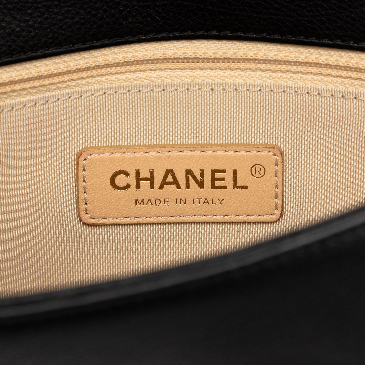 Chanel Small Quilted Grained Calfskin Label Click Flap