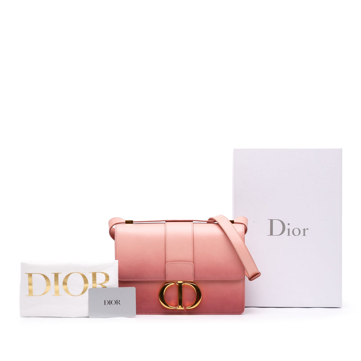 Dior Ombre Calfskin 30 Montaigne Box Bag — Pink