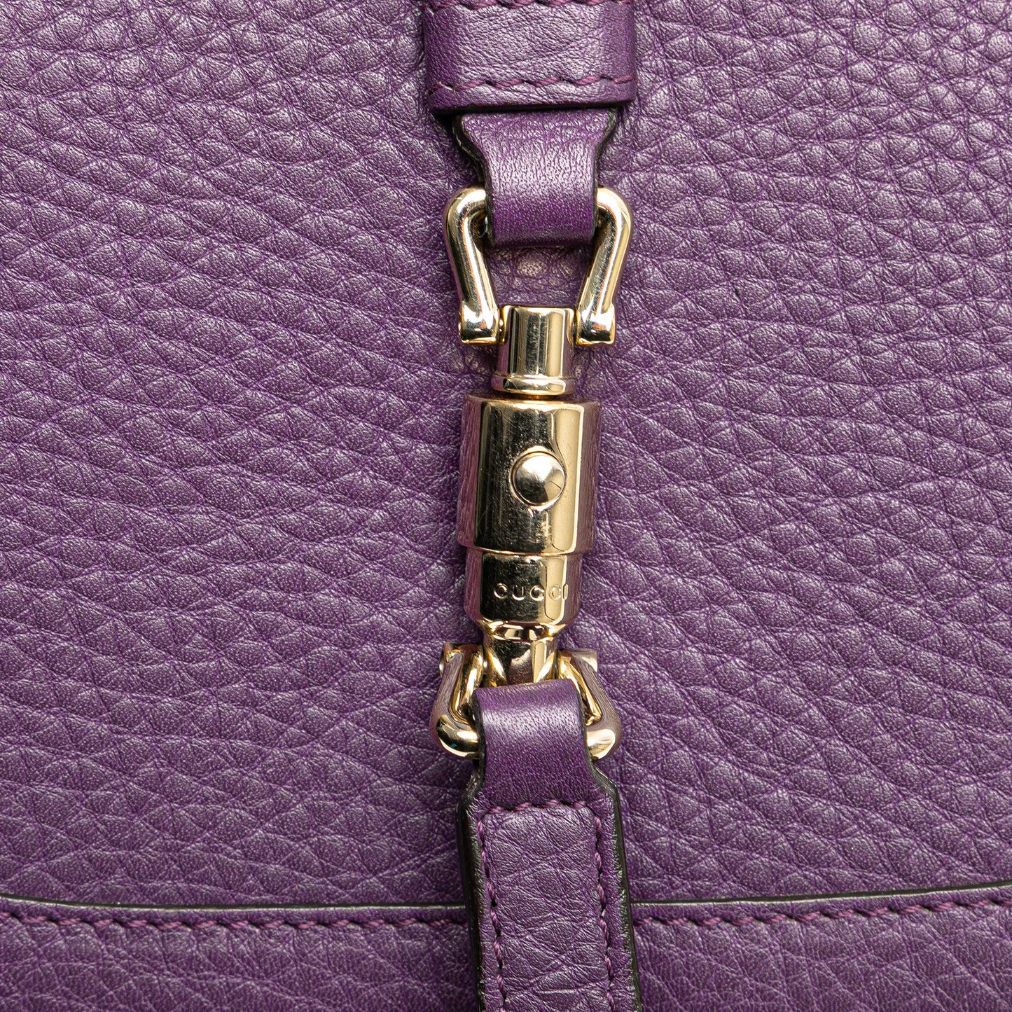 Gucci Pebbled Calfskin Piston Broadway Evening Bag