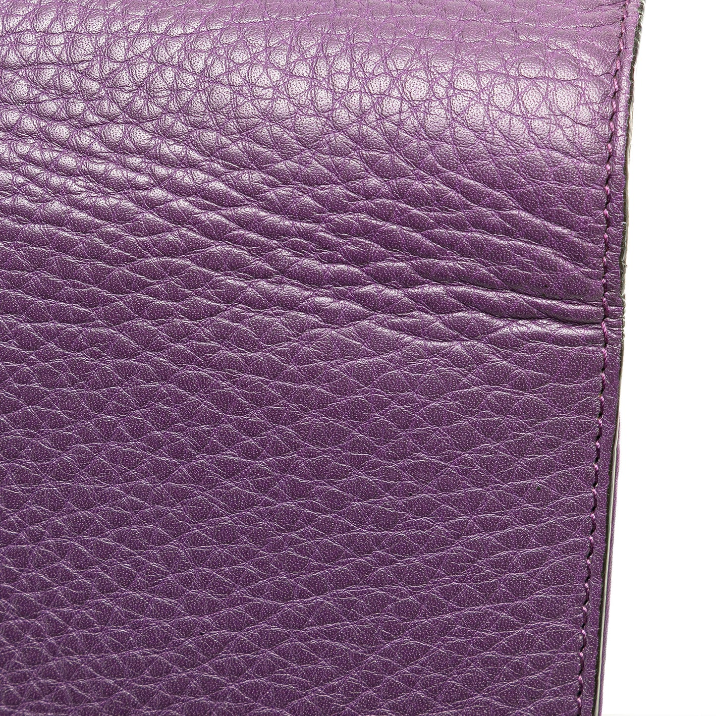 Gucci Pebbled Calfskin Piston Broadway Evening Bag