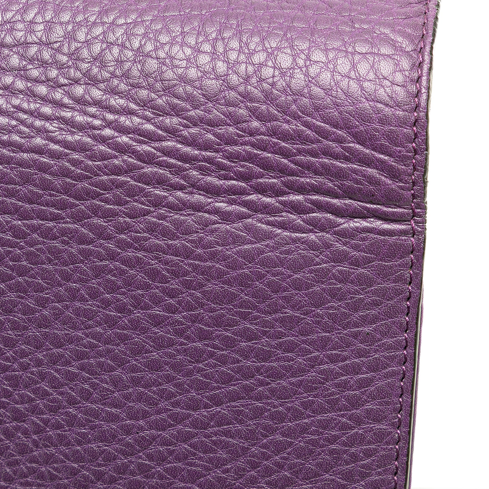 Gucci Pebbled Calfskin Piston Broadway Evening Bag
