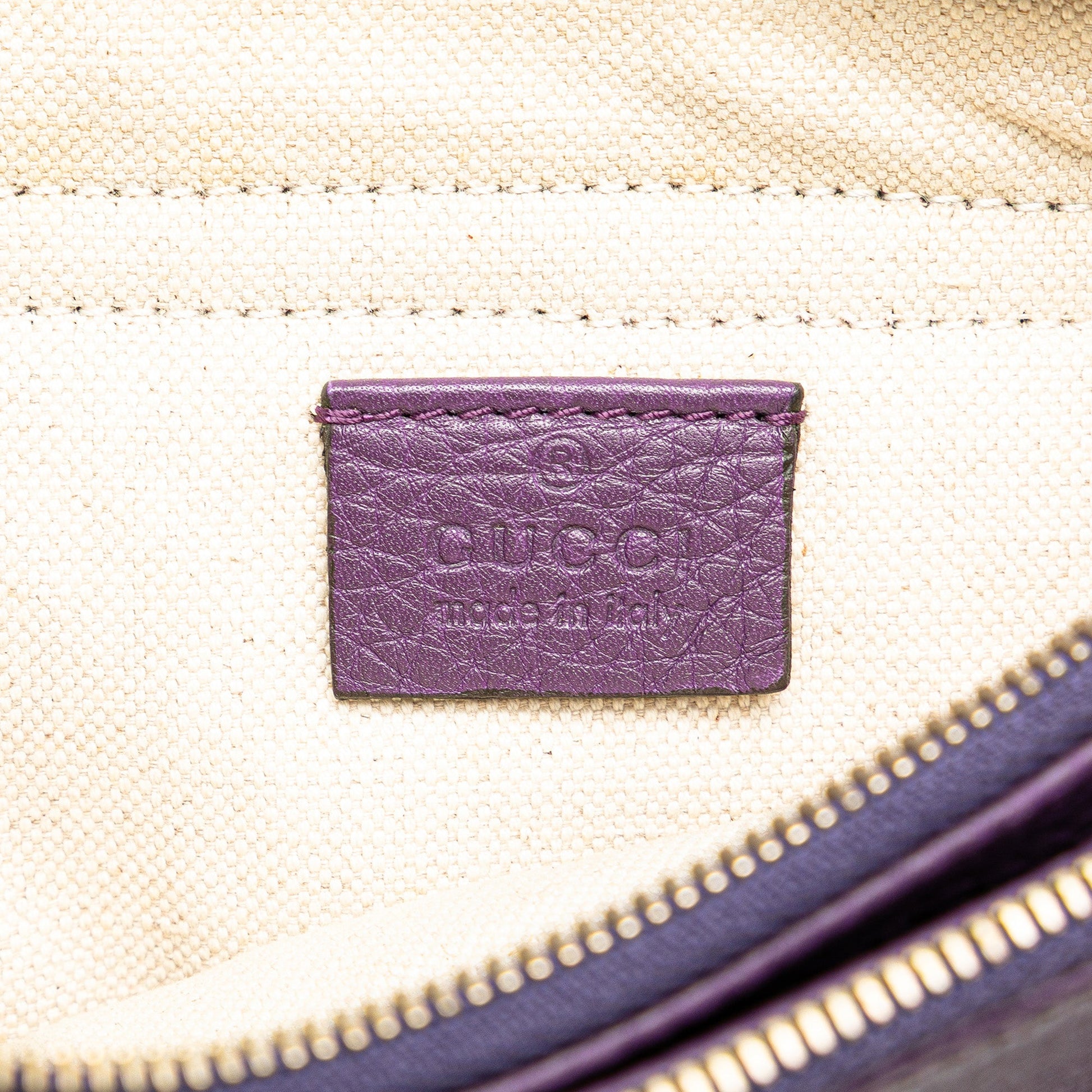 Gucci Pebbled Calfskin Piston Broadway Evening Bag