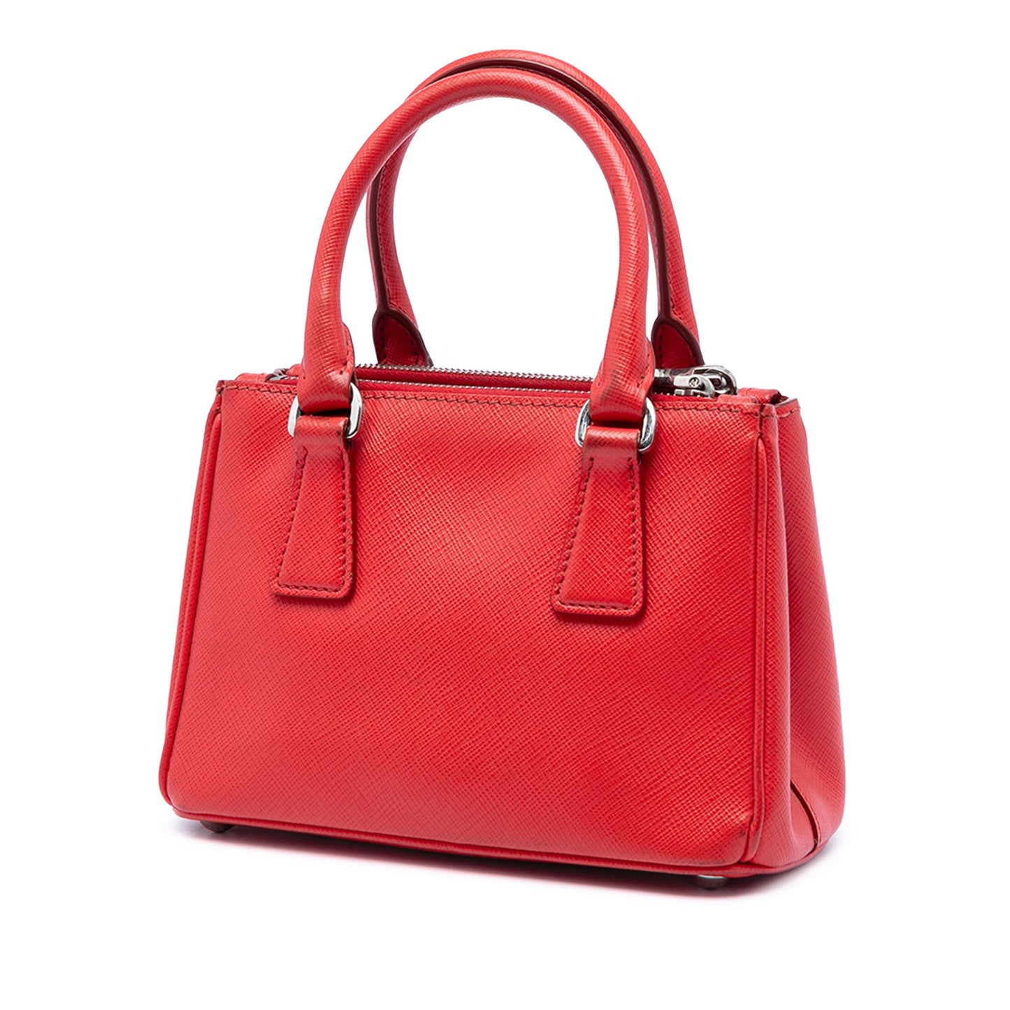 Prada Mini Saffiano Galleria Double Zip Satchel