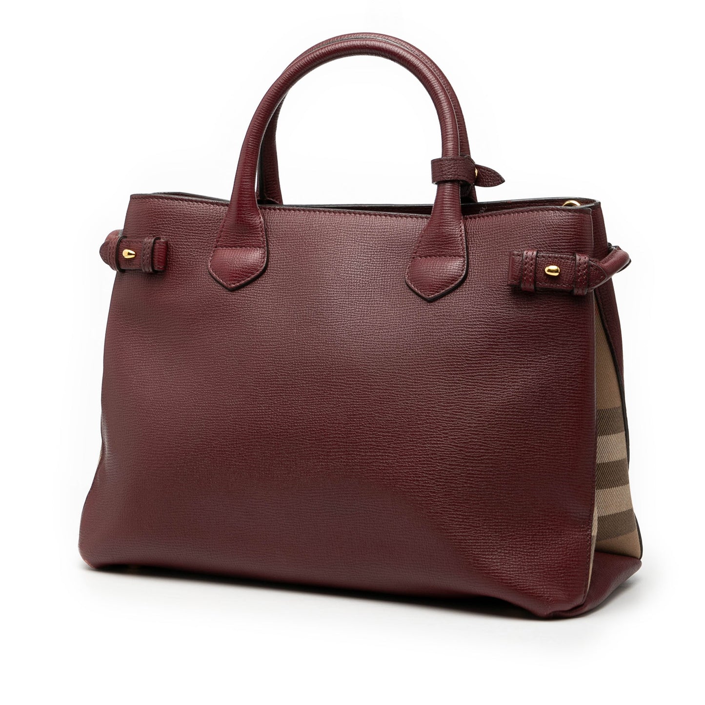 Burberry Medium Leather and House Check Banner Satchel