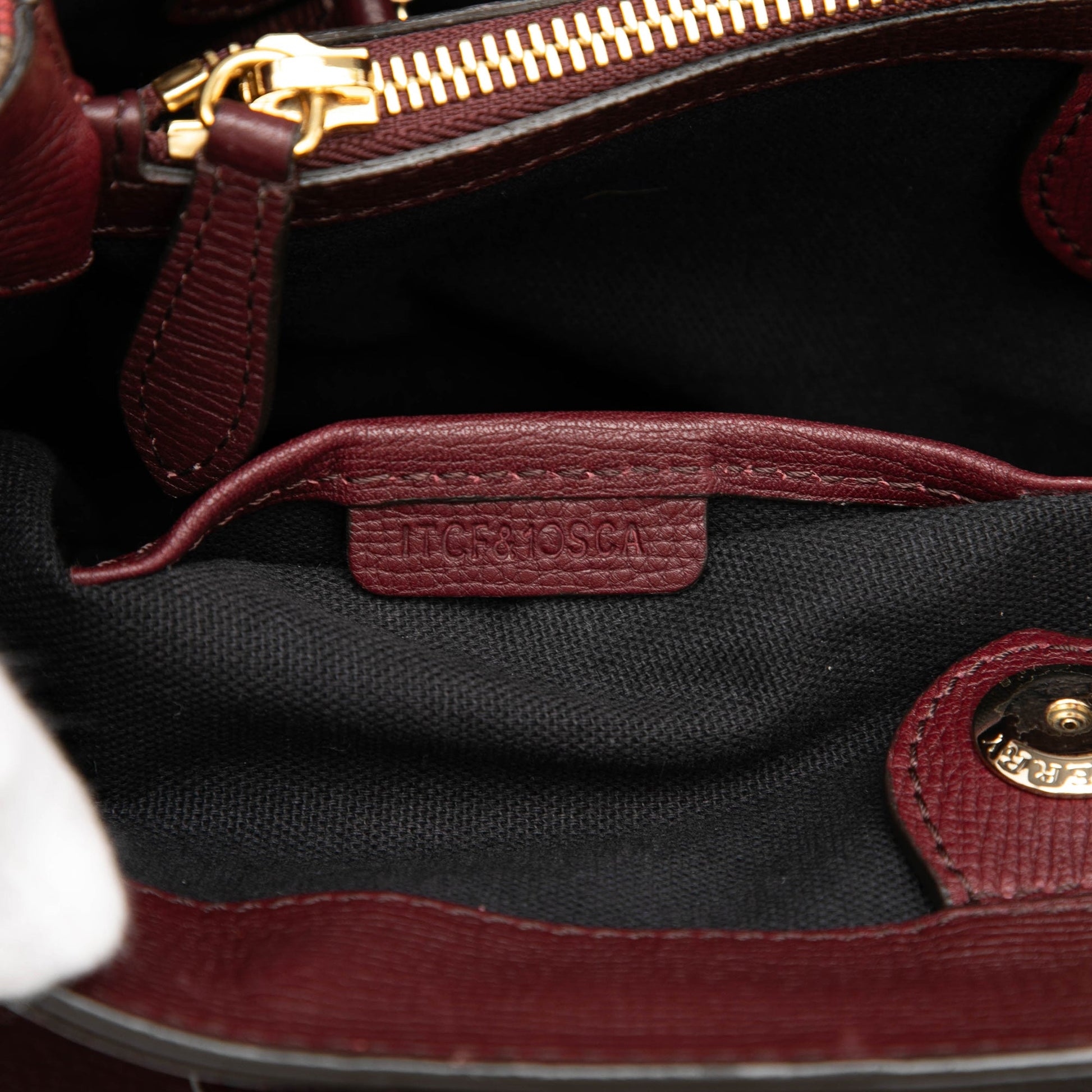 Burberry Medium Leather and House Check Banner Satchel