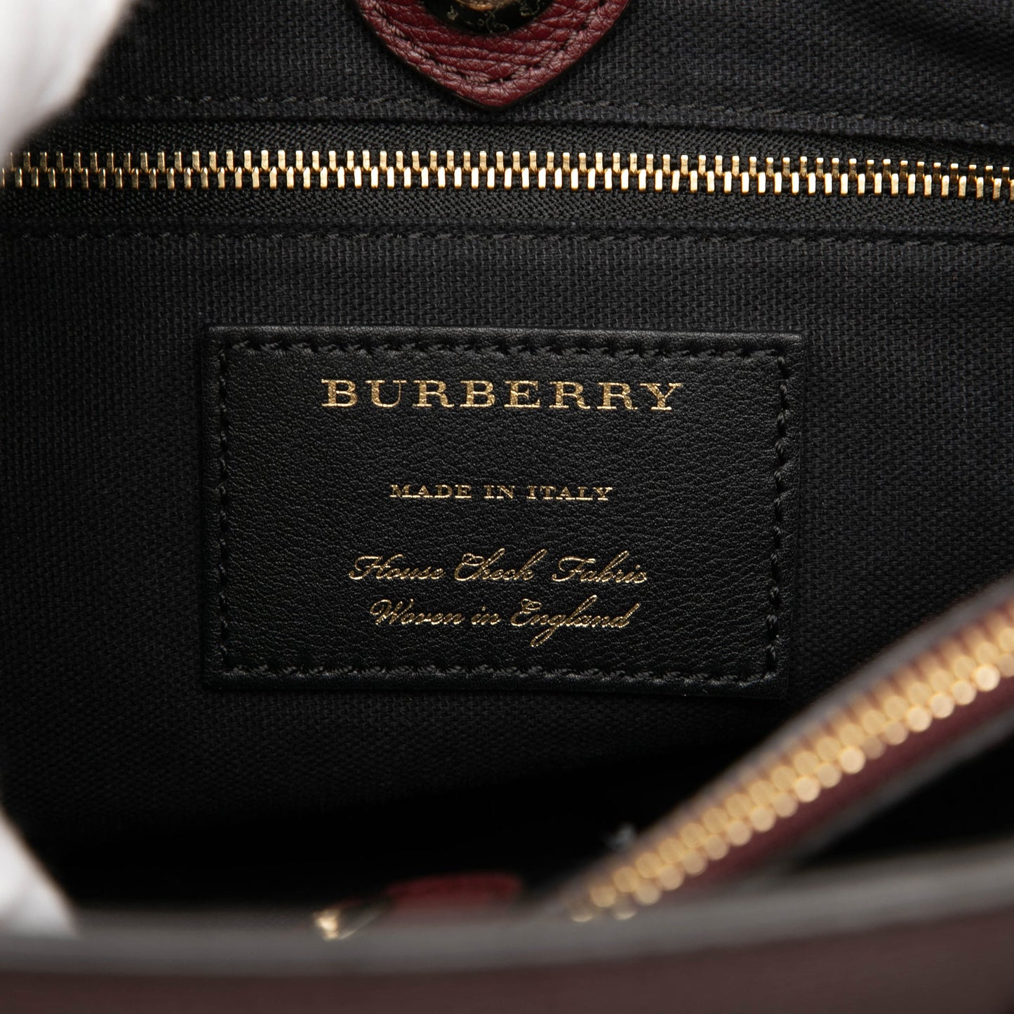 Burberry Medium Leather and House Check Banner Satchel