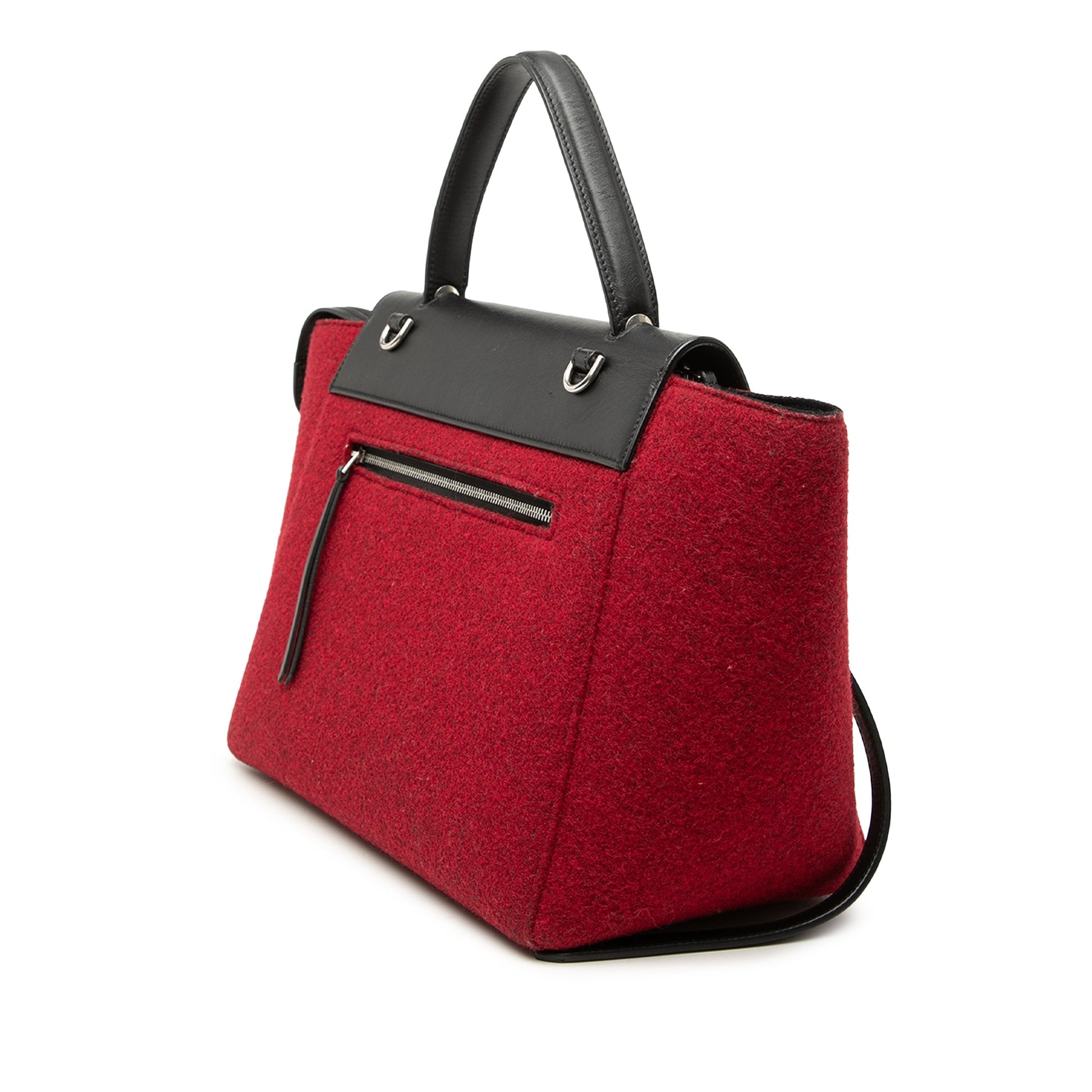 Celine Mini Felt and Calfskin Belt Satchel