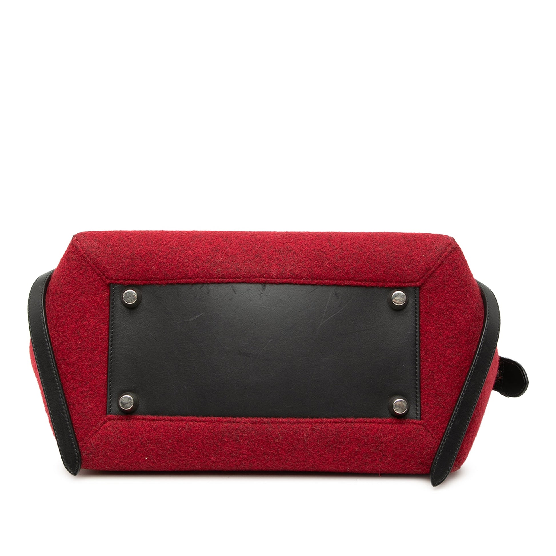 Celine Mini Felt and Calfskin Belt Satchel