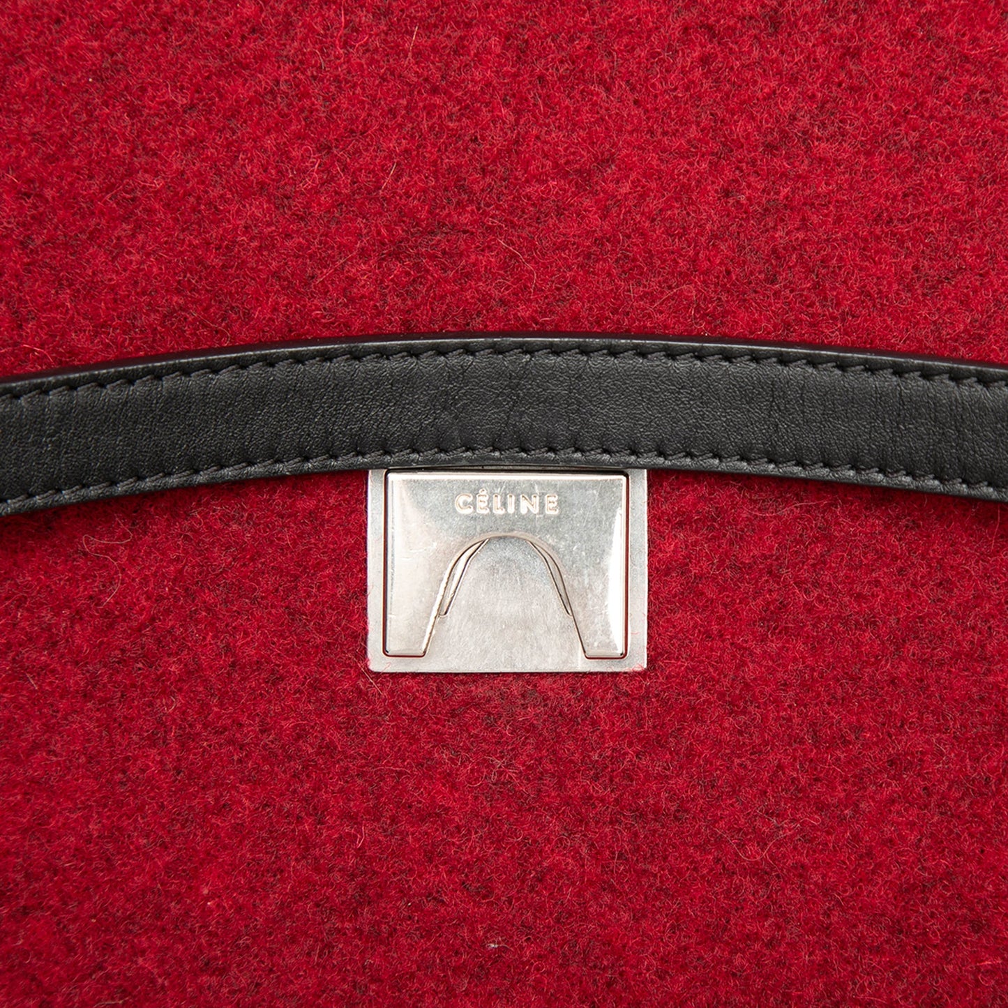 Celine Mini Felt and Calfskin Belt Satchel