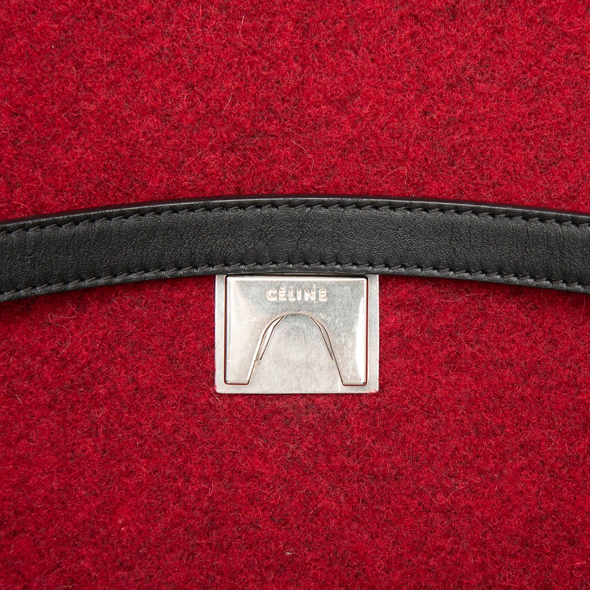 Celine Mini Felt and Calfskin Belt Satchel