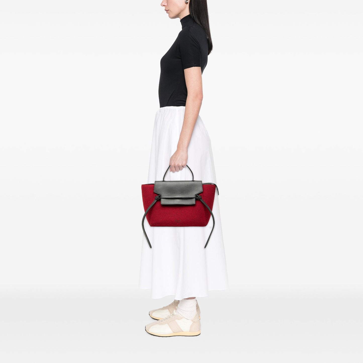 Celine Mini Felt and Calfskin Belt Satchel
