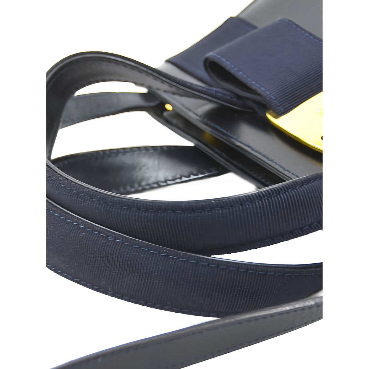 Ferragamo Leather Vara Bow Satchel — Black