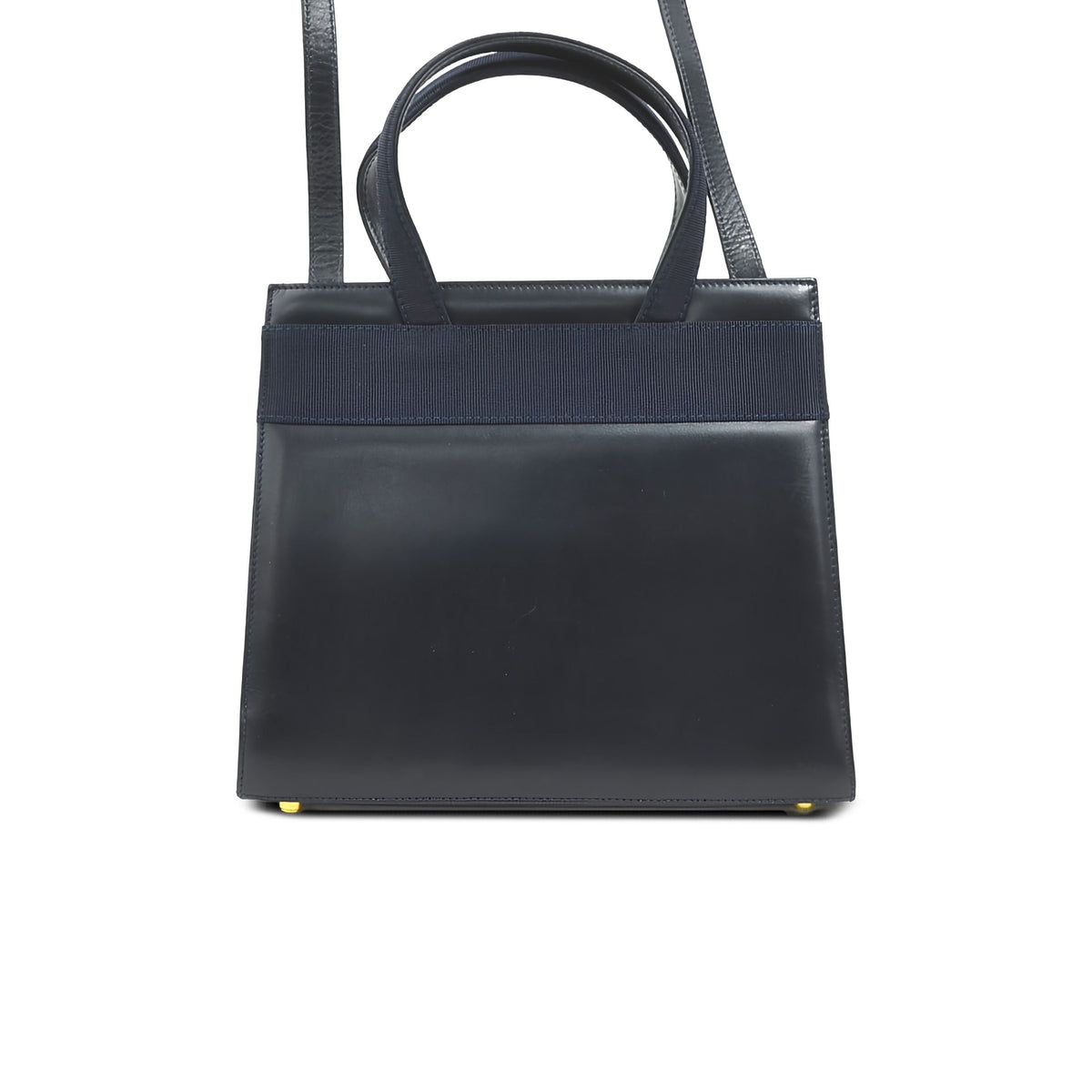 Ferragamo Leather Vara Bow Satchel — Black