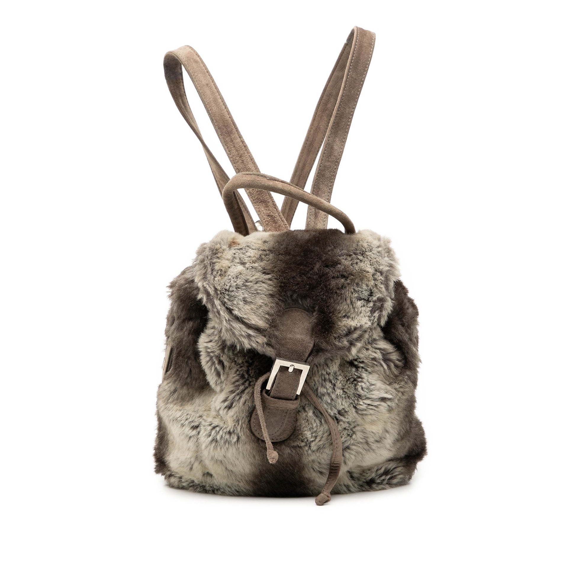 Fendi Mink Fur Tie Dye Print Backpack
