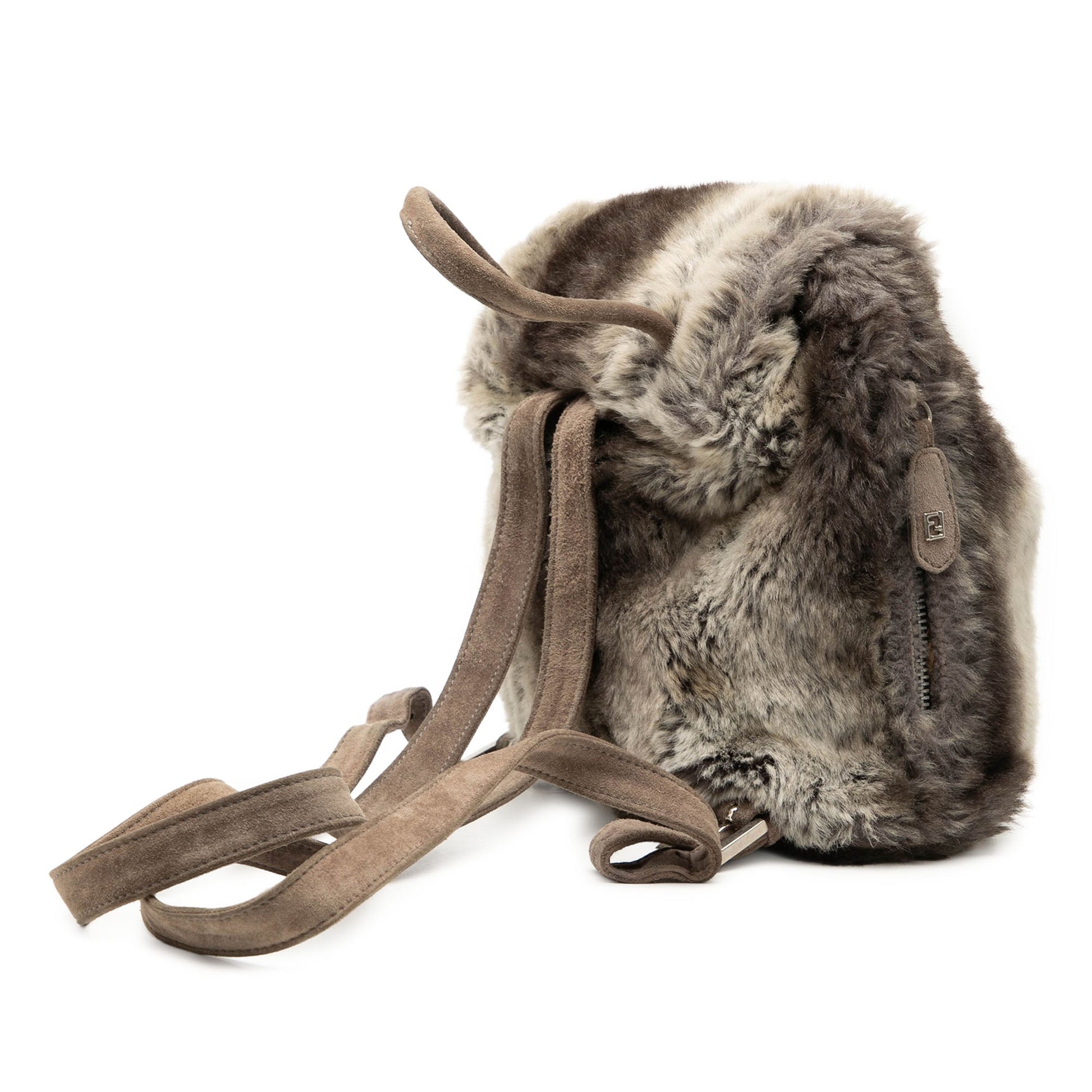 Fendi Mink Fur Tie Dye Print Backpack