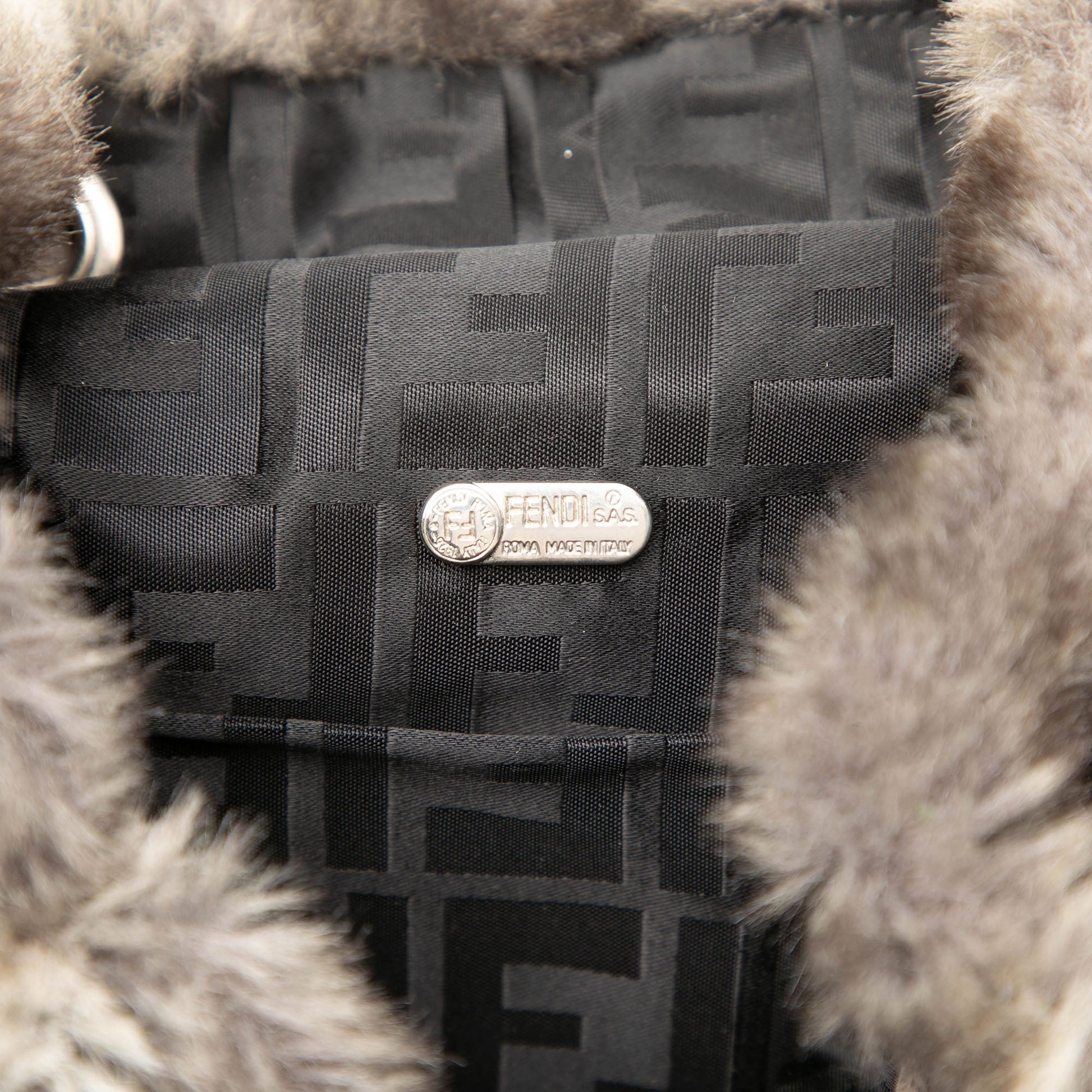 Fendi Mink Fur Tie Dye Print Backpack