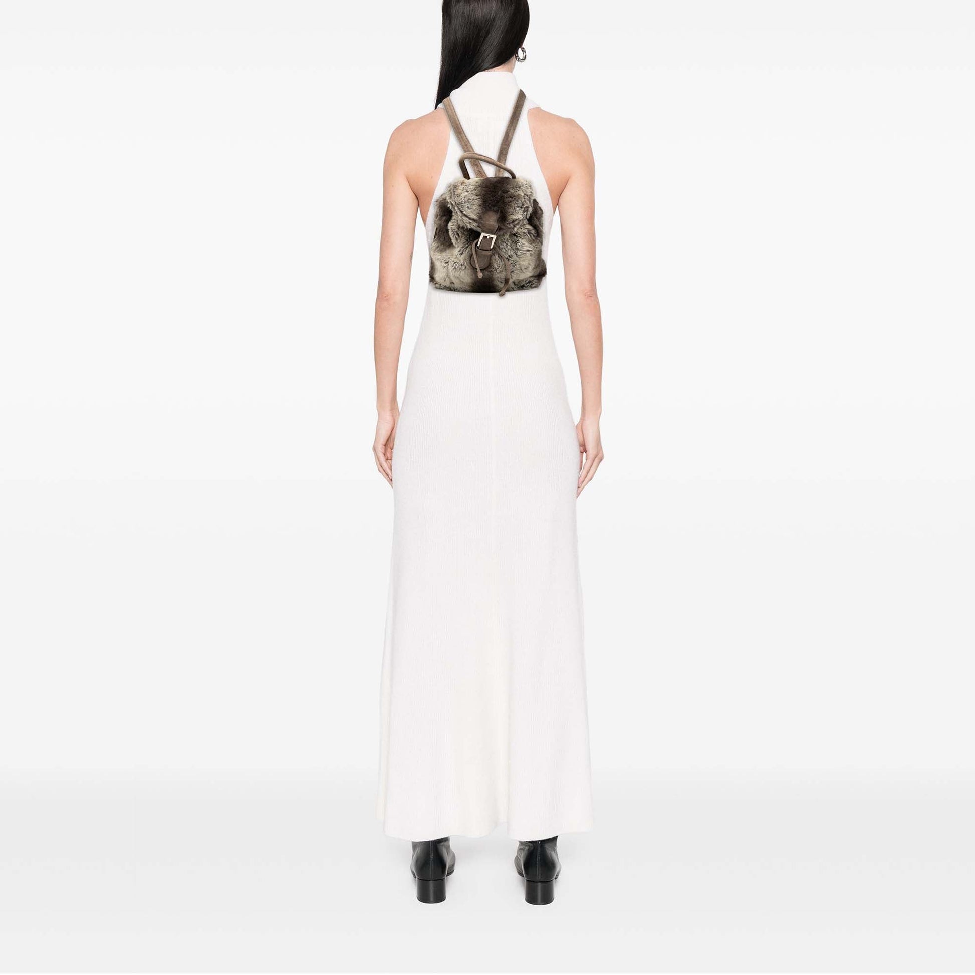 Fendi Mink Fur Tie Dye Print Backpack