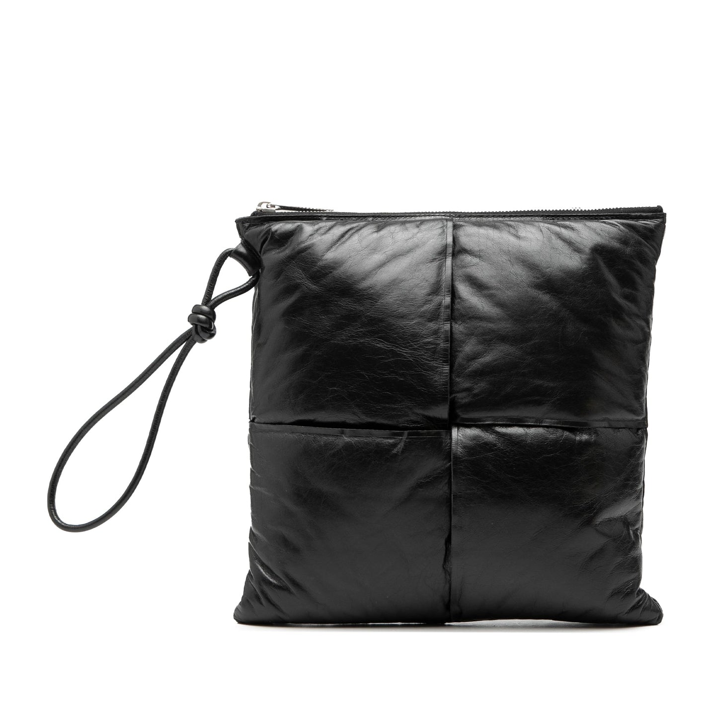 Bottega Veneta Leather Intrecciato Padded Square Pouch