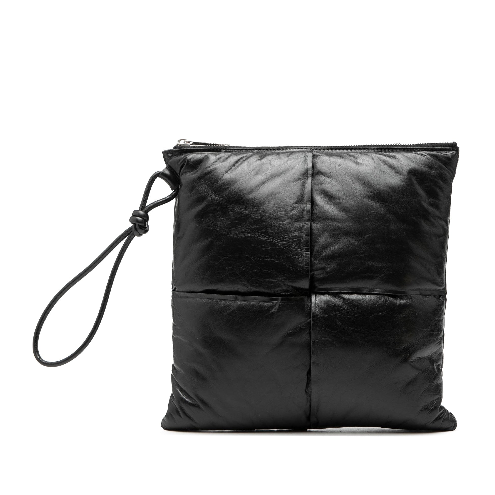 Bottega Veneta Leather Intrecciato Padded Square Pouch
