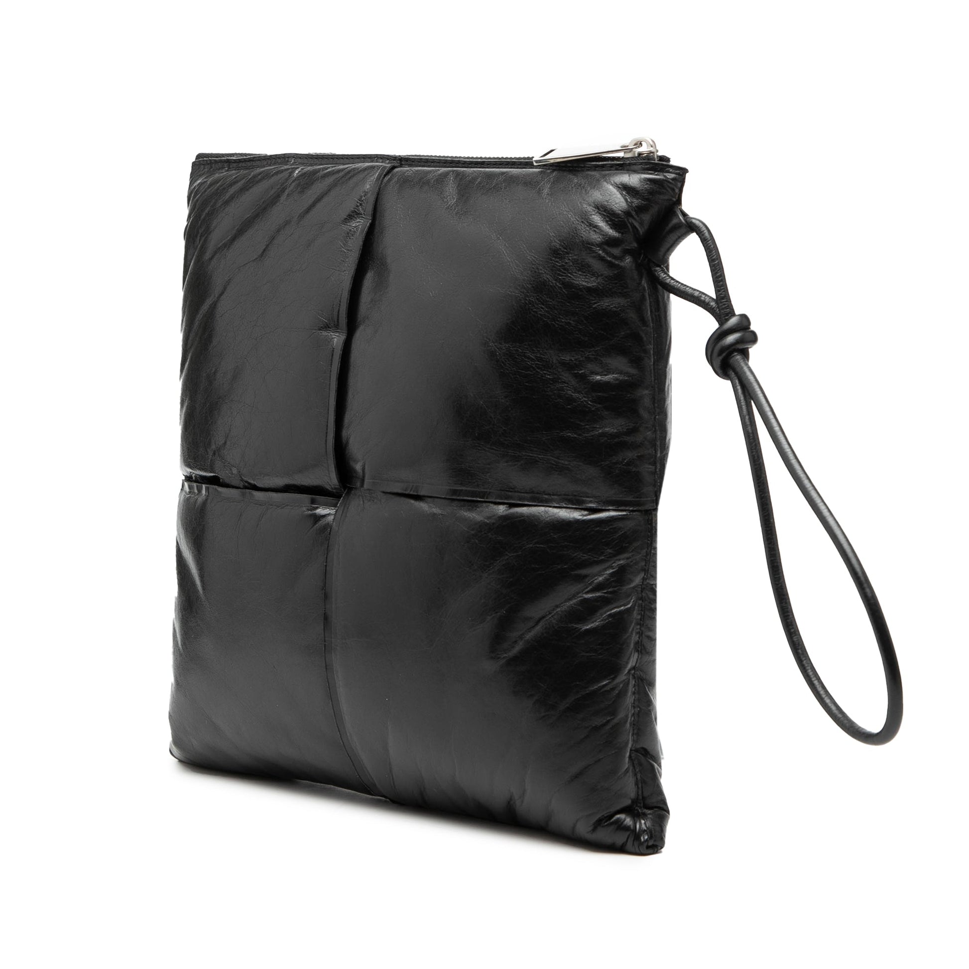 Bottega Veneta Leather Intrecciato Padded Square Pouch