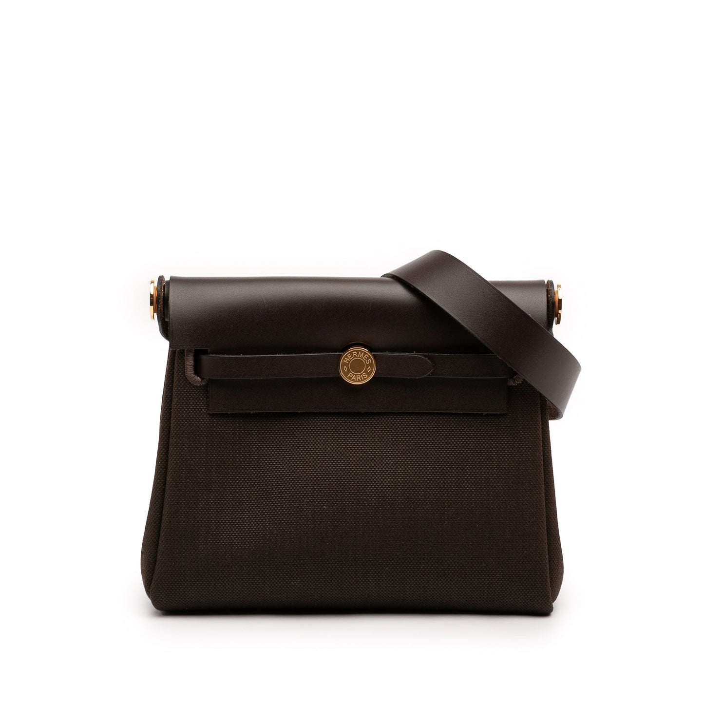 Hermès Military Toile and Vache Hunter Herbag Zip 20
