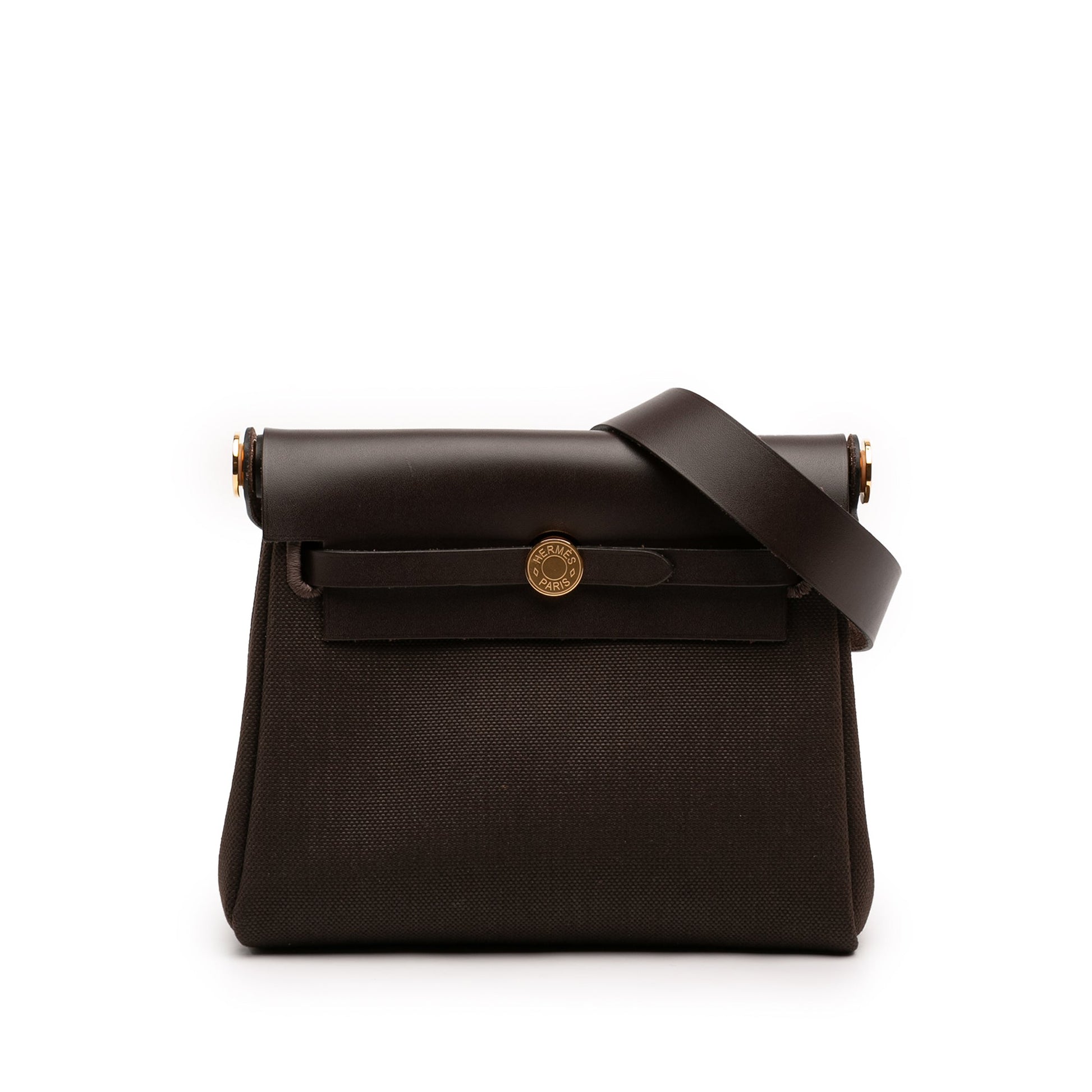 Hermès Military Toile and Vache Hunter Herbag Zip 20