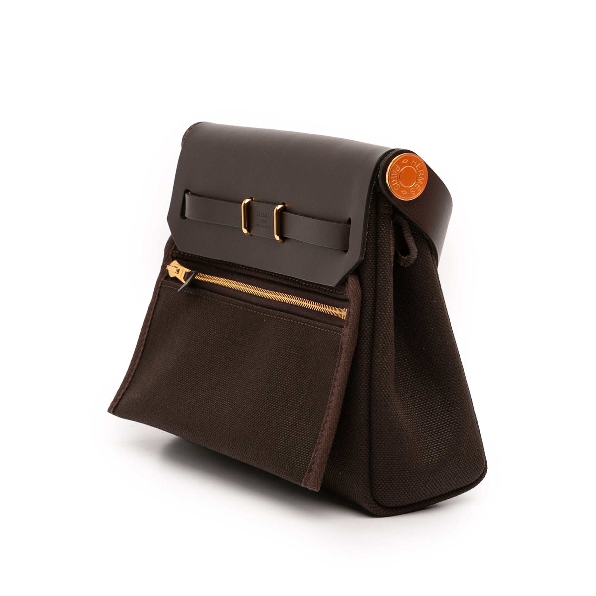 Hermès Military Toile and Vache Hunter Herbag Zip 20