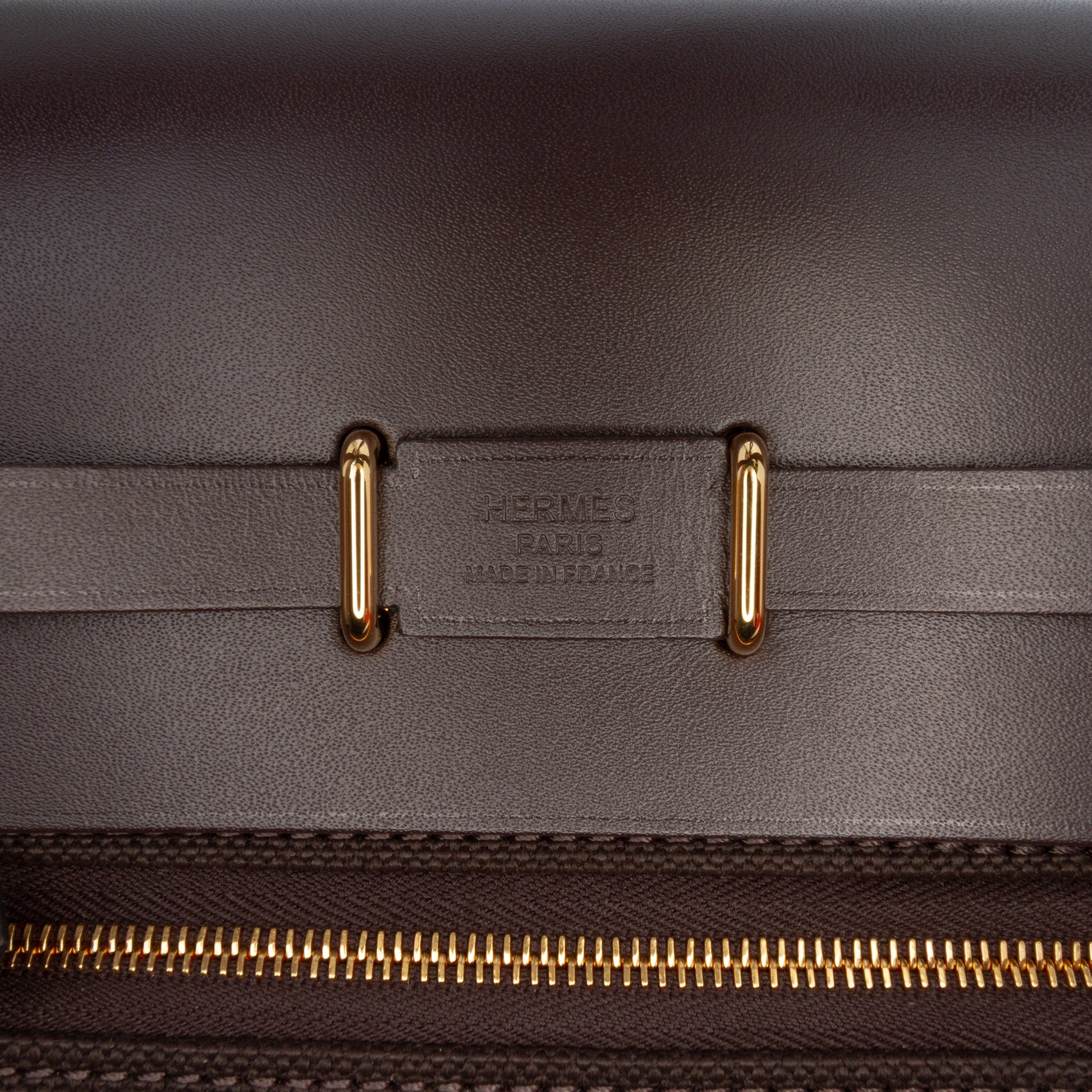 Hermès Military Toile and Vache Hunter Herbag Zip 20