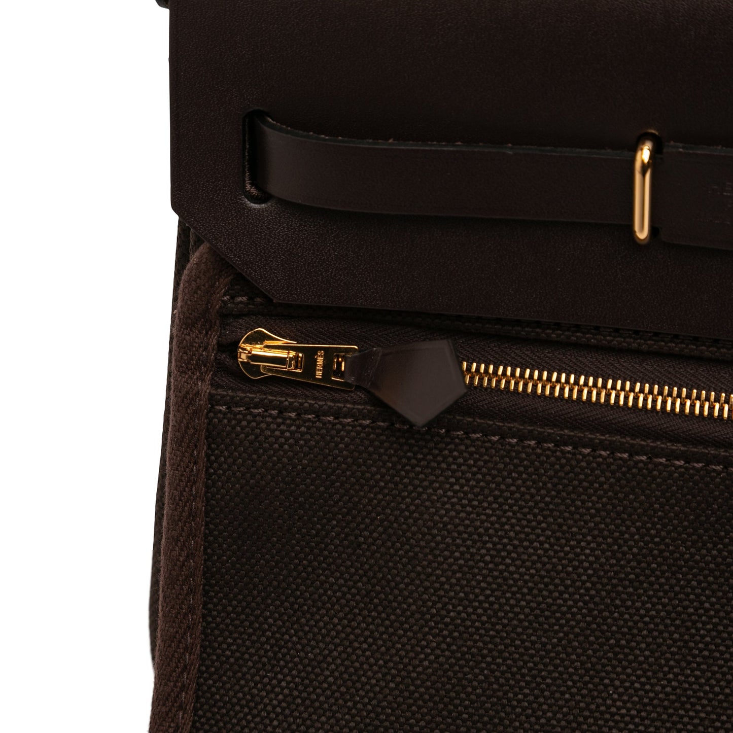 Hermès Military Toile and Vache Hunter Herbag Zip 20