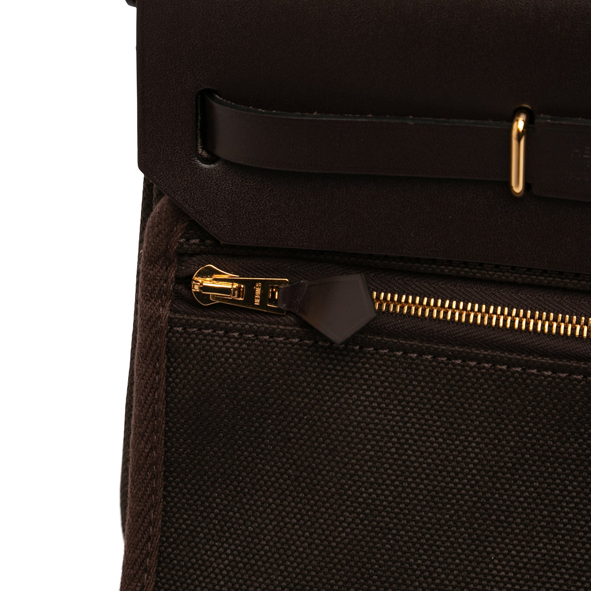 Hermès Military Toile and Vache Hunter Herbag Zip 20