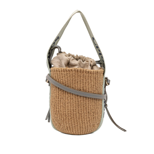 Raffia Drawstring Woody Basket Bag