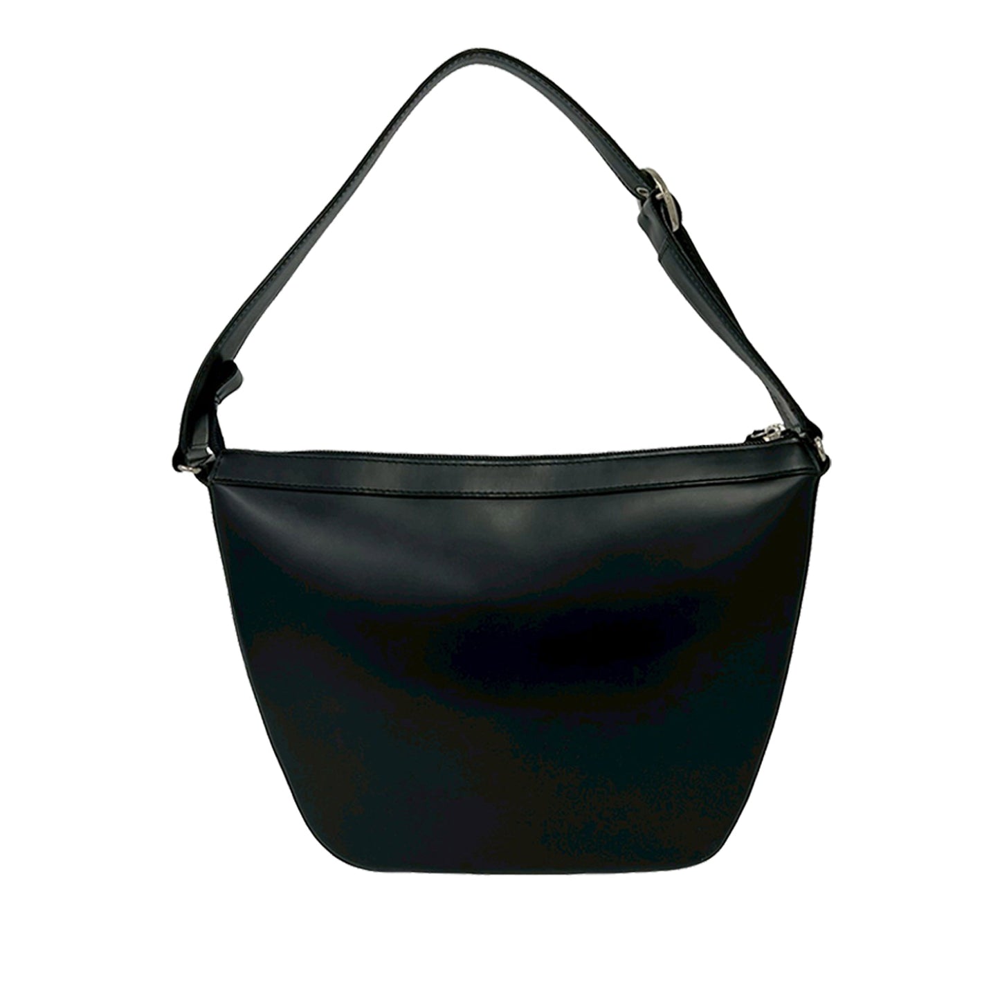 Burberry House Check Canvas Trimmed Leather Shoulder Bag