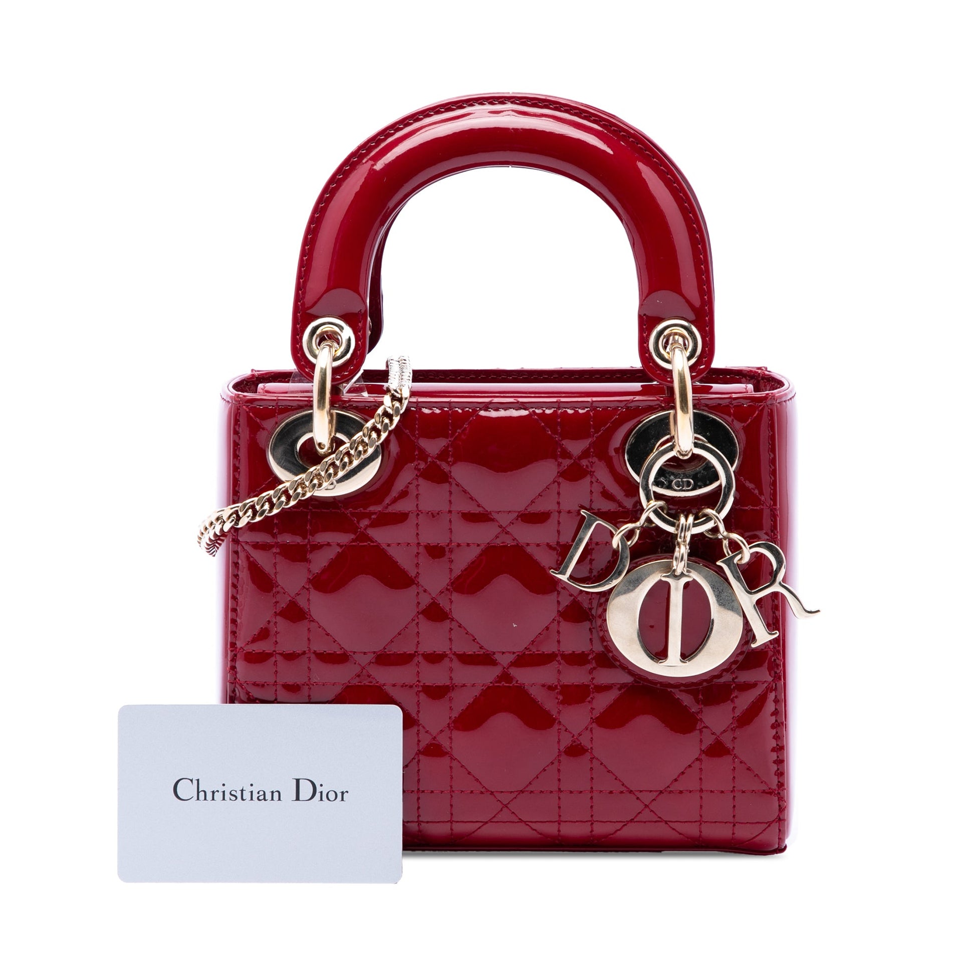 Dior Mini Patent Cannage Lady Dior