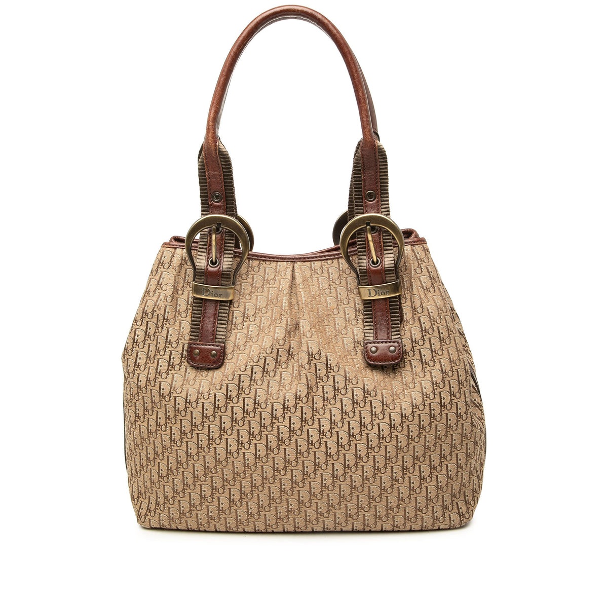 Dior Diorissimo Trotter Canvas Tote — Beige
