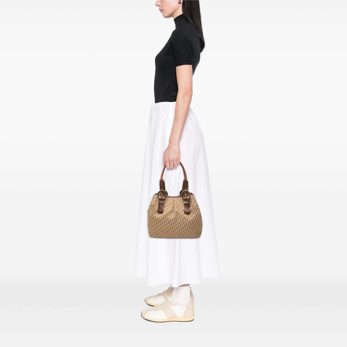 Dior Diorissimo Trotter Canvas Tote — Beige