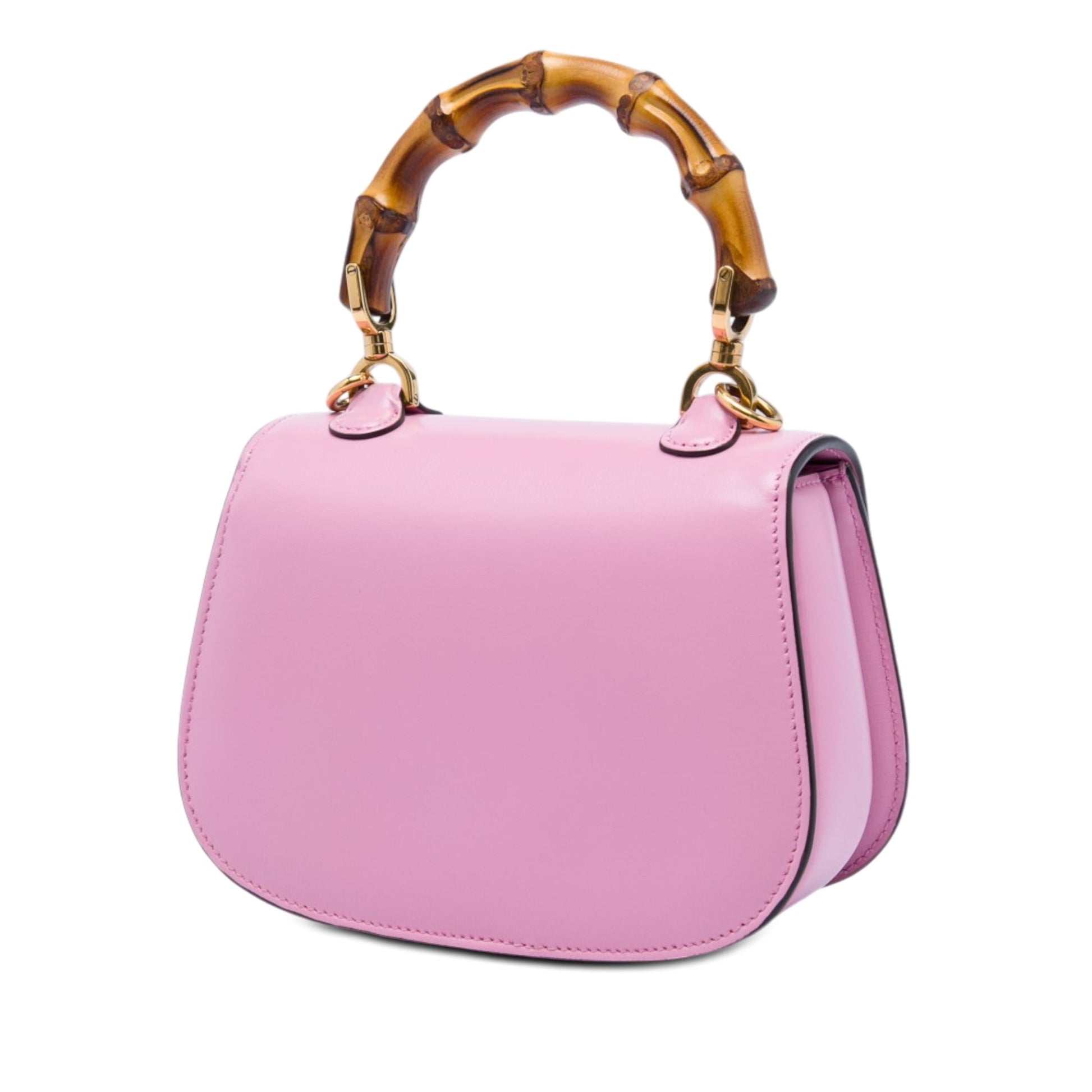 Gucci Mini Calfskin Web 1947 Bamboo Top Handle Bag