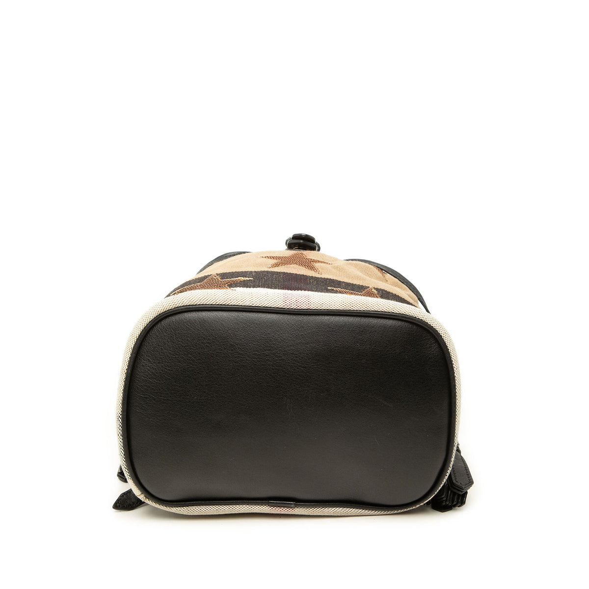 Burberry Mega Check Canvas Star Sequin Backpack — Brown