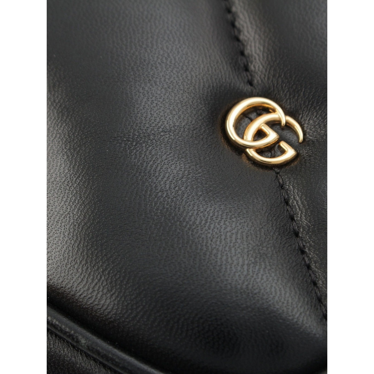 Gucci Medium GG Marmont GG Studded Matelasse Leather Shoulder Bag — Black