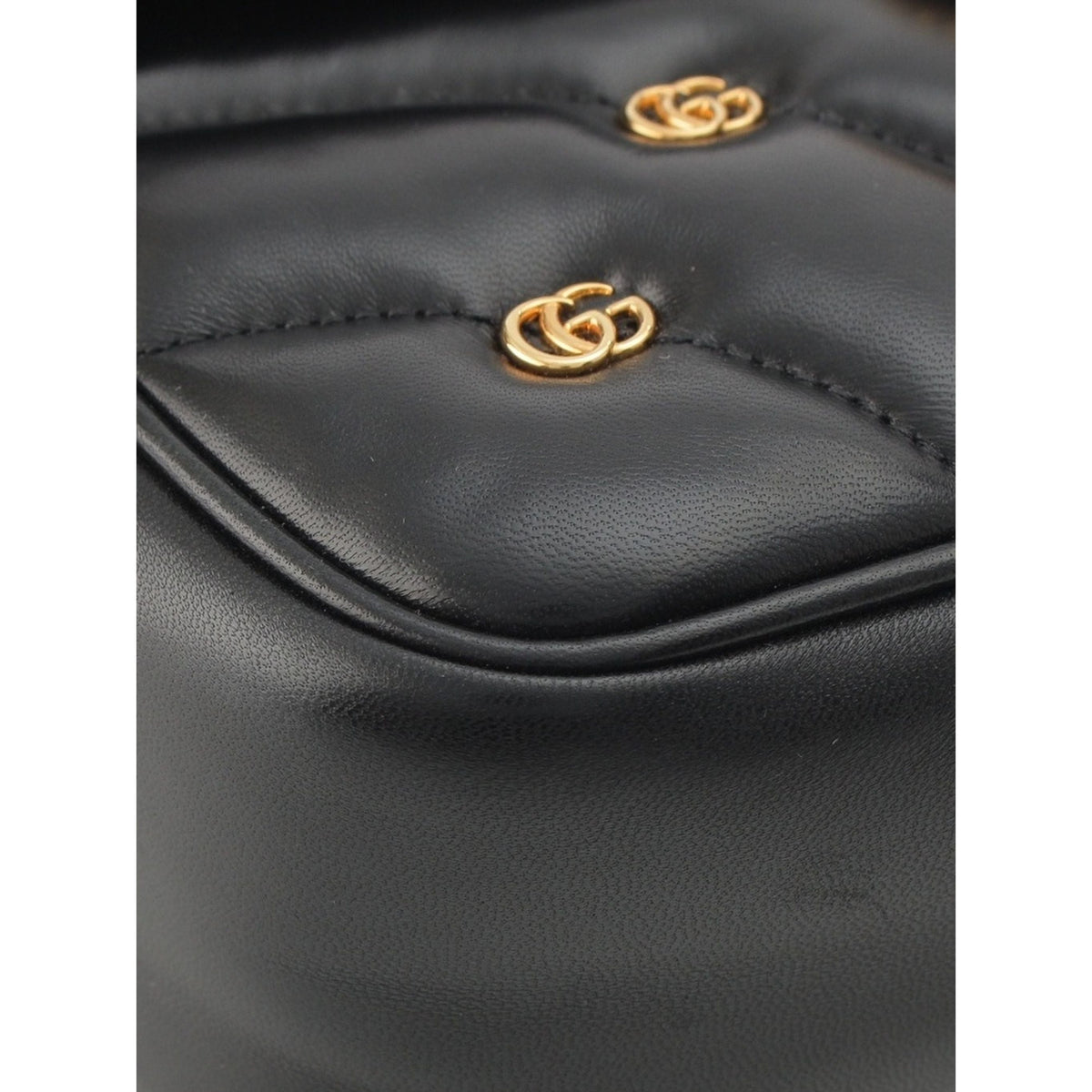 Gucci Medium GG Marmont GG Studded Matelasse Leather Shoulder Bag — Black