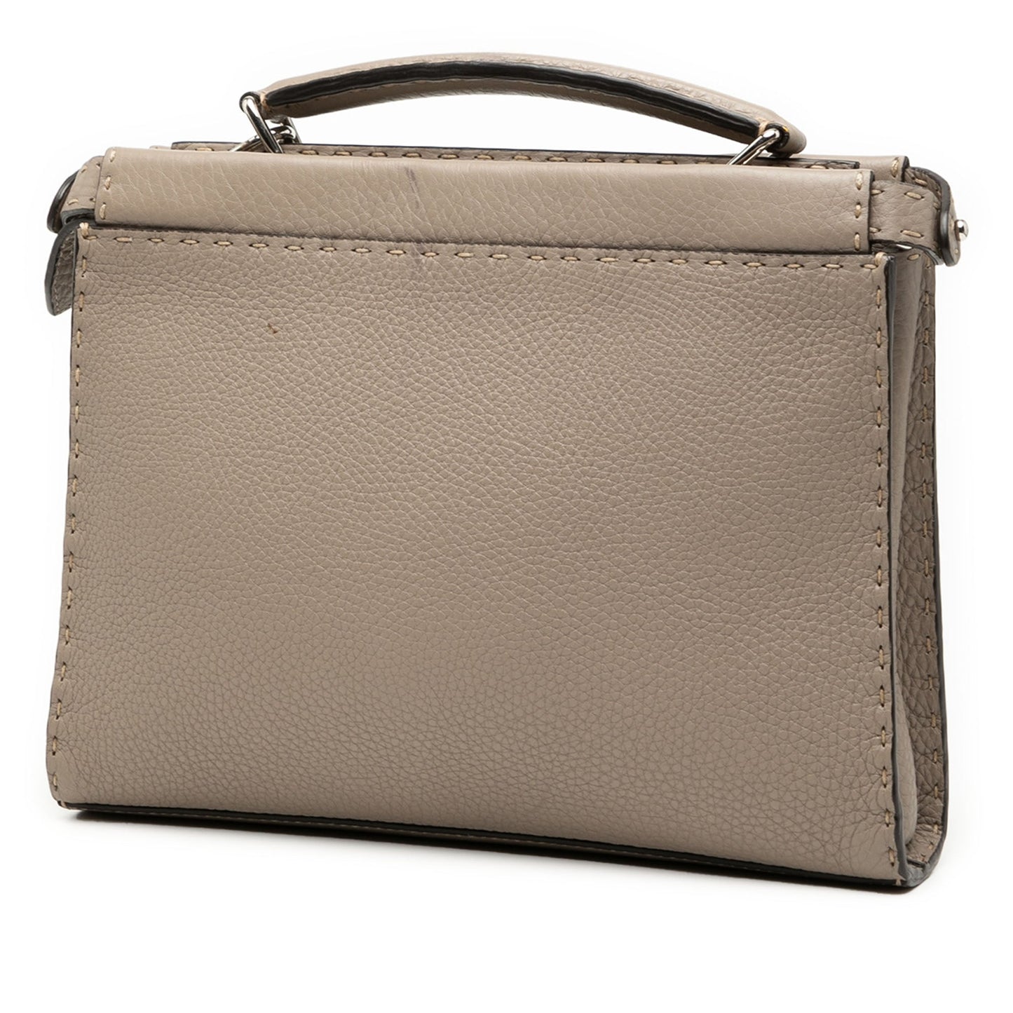 Fendi Sue Tilley Mini Calfskin Romano Selleria Banana Peekaboo Iconic Fit Satchel