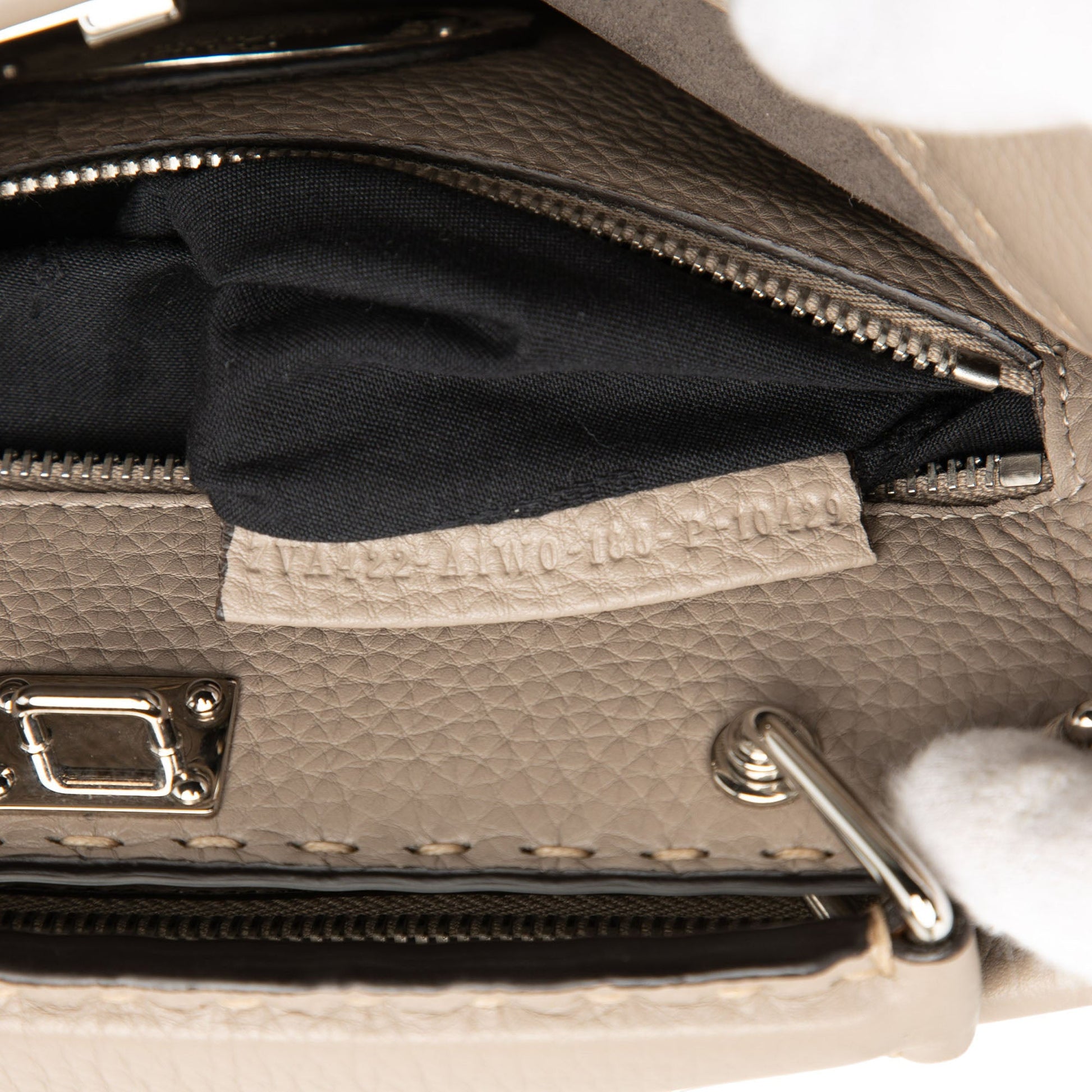 Fendi Sue Tilley Mini Calfskin Romano Selleria Banana Peekaboo Iconic Fit Satchel