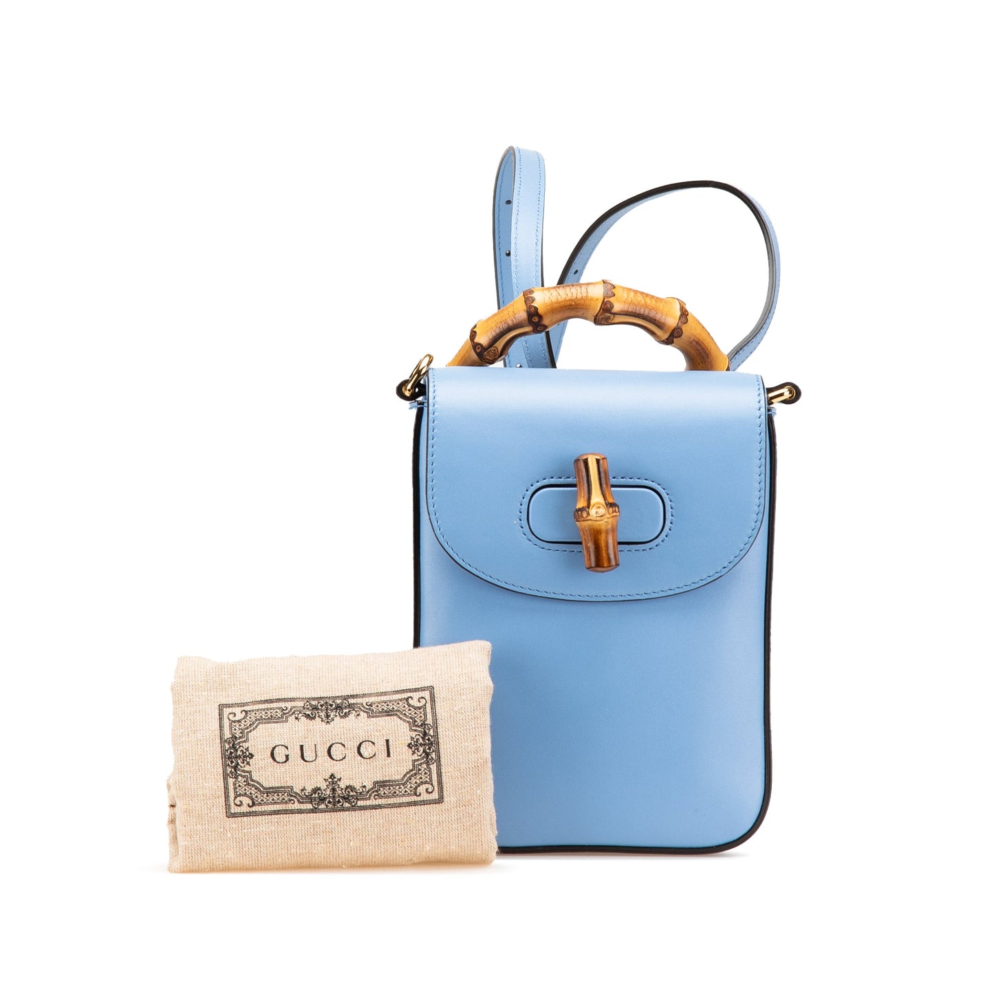 Gucci Mini Calfskin Bamboo Top Handle Bag