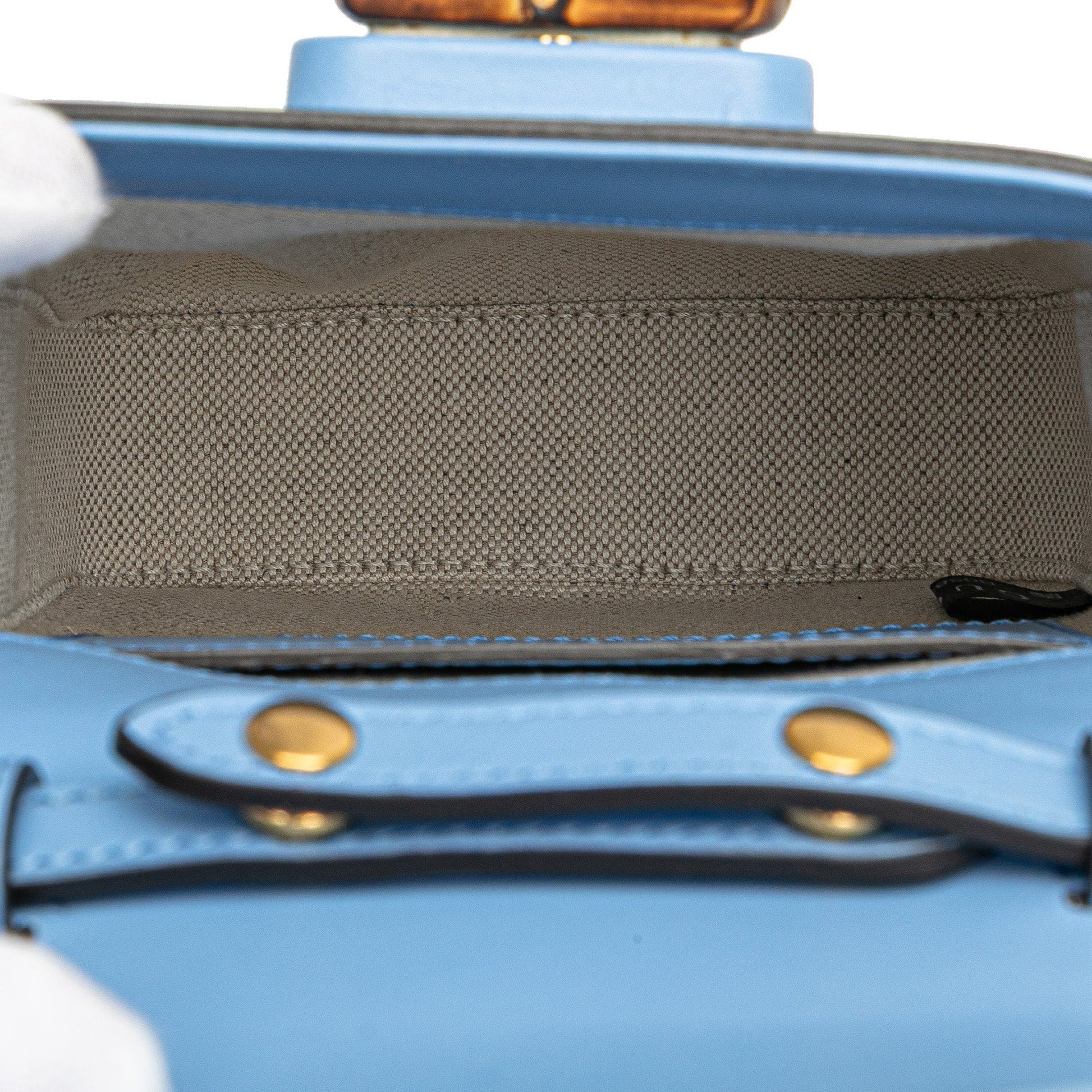 Gucci Mini Calfskin Bamboo Top Handle Bag