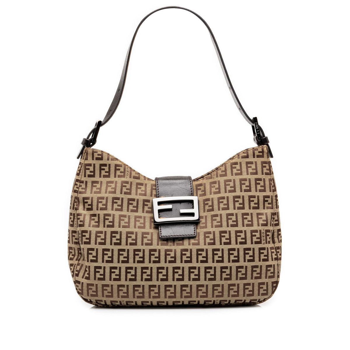 Fendi Zucchino Canvas Shoulder Bag