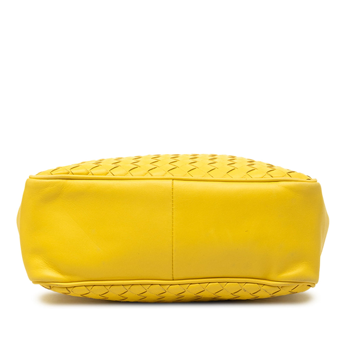 Bottega Veneta Intrecciato Trimmed Nappa Vertical Shopper Tote — Yellow